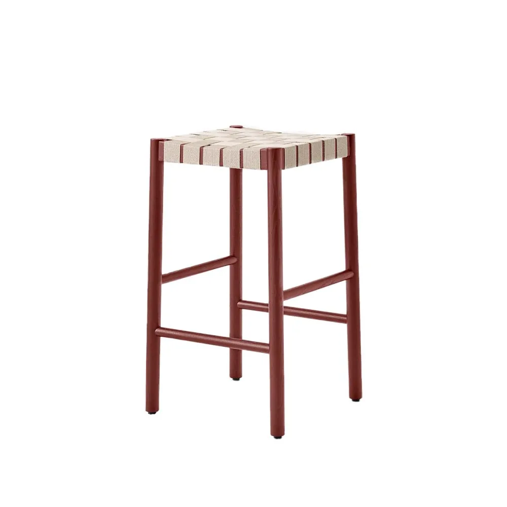 Betty TK7 -baarijakkara, Maroon, luonnonpunottu pellavanauhaistuinosa &Tradition