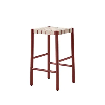 Betty TK7 -baarijakkara - Maroon, luonnonpunottu pellavanauhaistuinosa - &Tradition