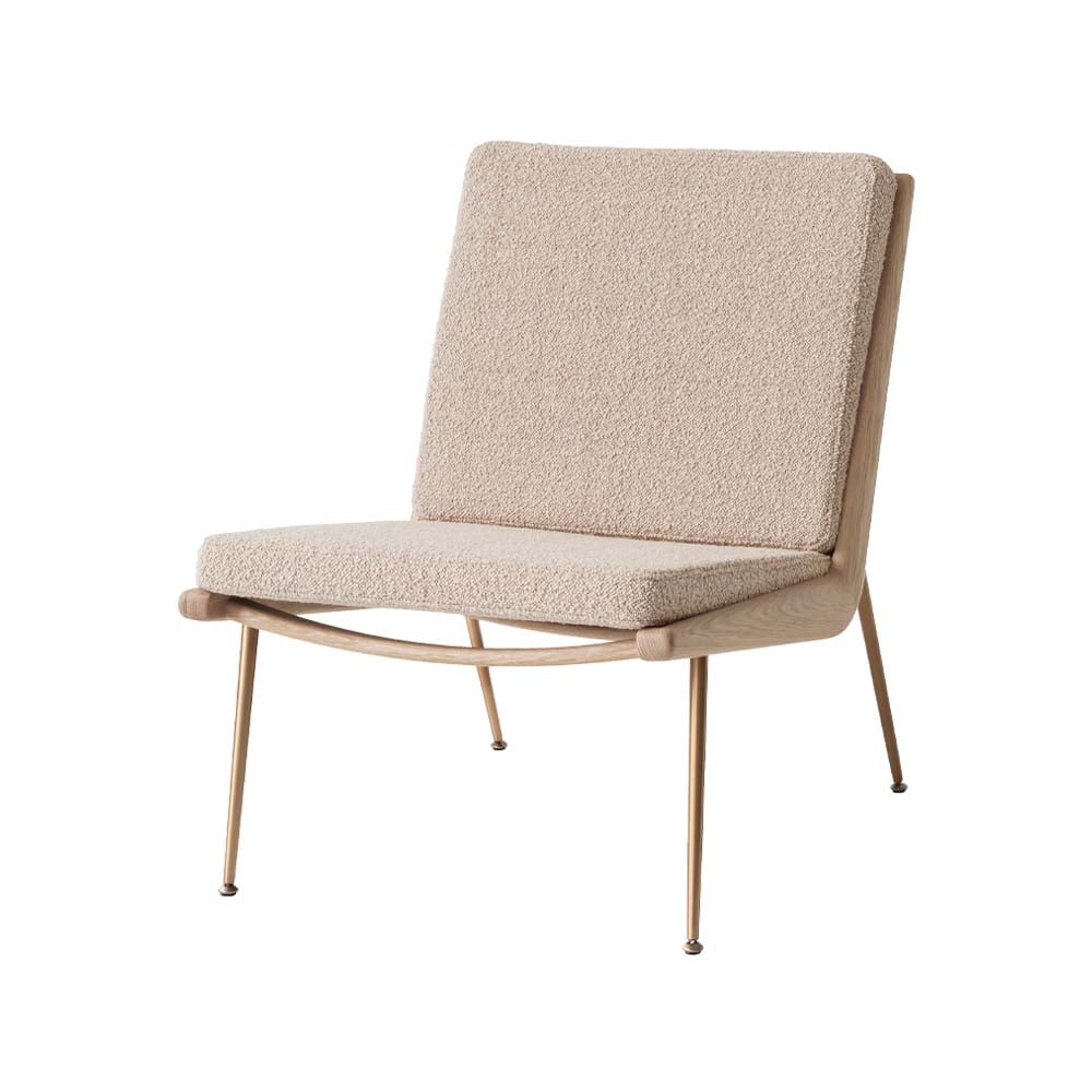 &Tradition Boomerang HM1 -nojatuoli Kangas karakorum 003 beige, valkoöljytyt tammijalat