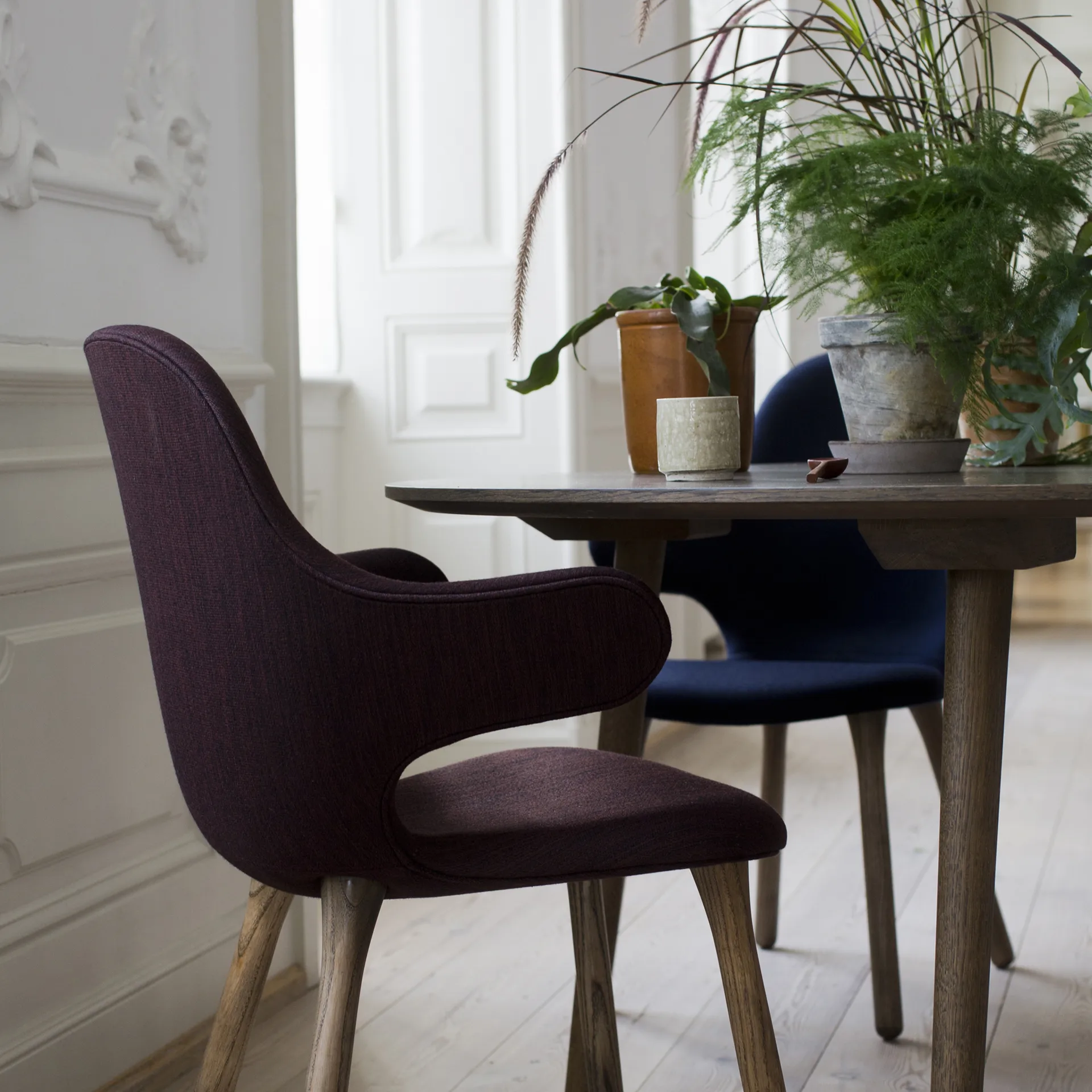 Catch JH1 -tuoli, Remix 662 dark red-musta tammi &Tradition