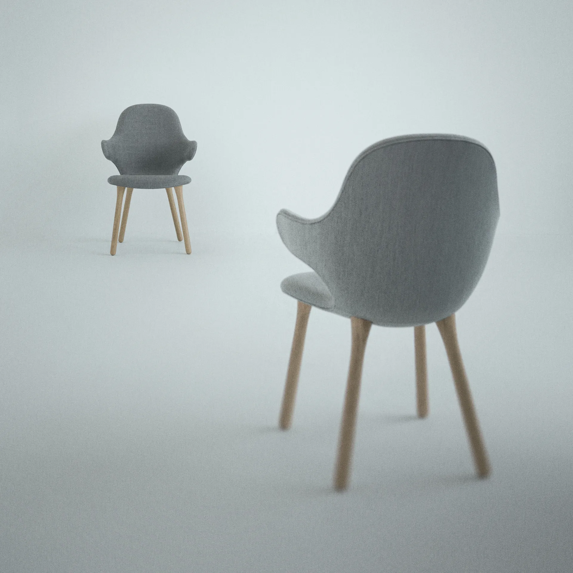 Catch JH1 -tuoli, Remix 662 dark red-musta tammi &Tradition