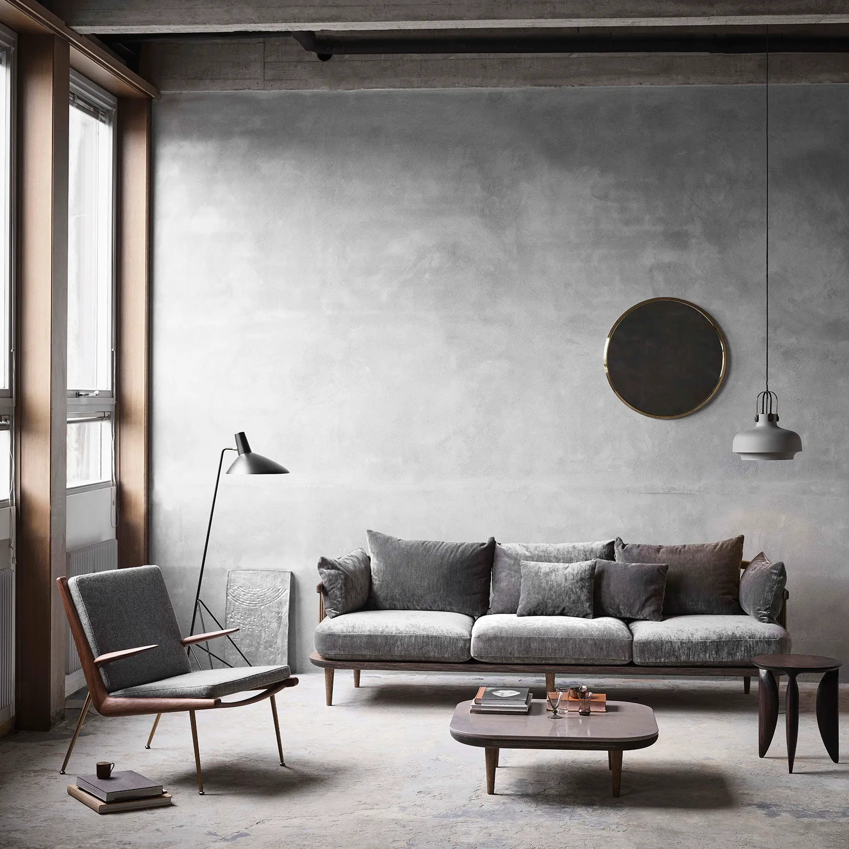 Copenhagen-kattovalaisin SC7, matt stone (harmaa) &Tradition
