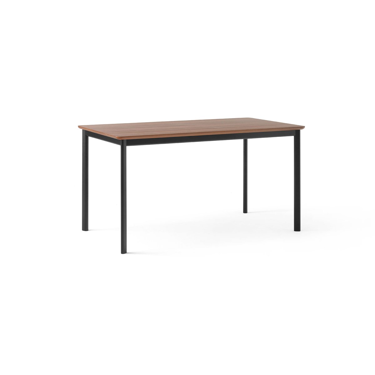 &Tradition Drip HW115 ruokapöytä 83x143 cm Black frame-clear lacq. walnut