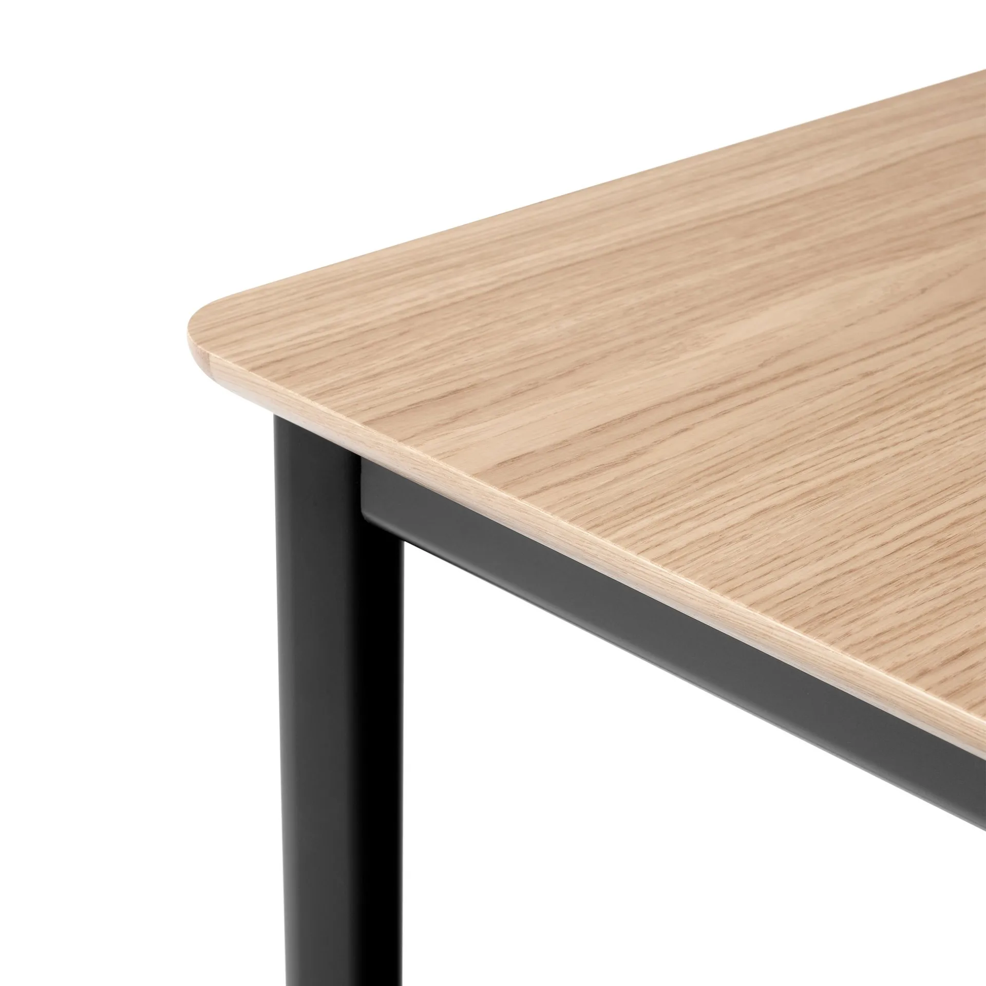 Drip HW116 ruokapöytä 83x193 cm, Black frame-clear lacq. oak &Tradition