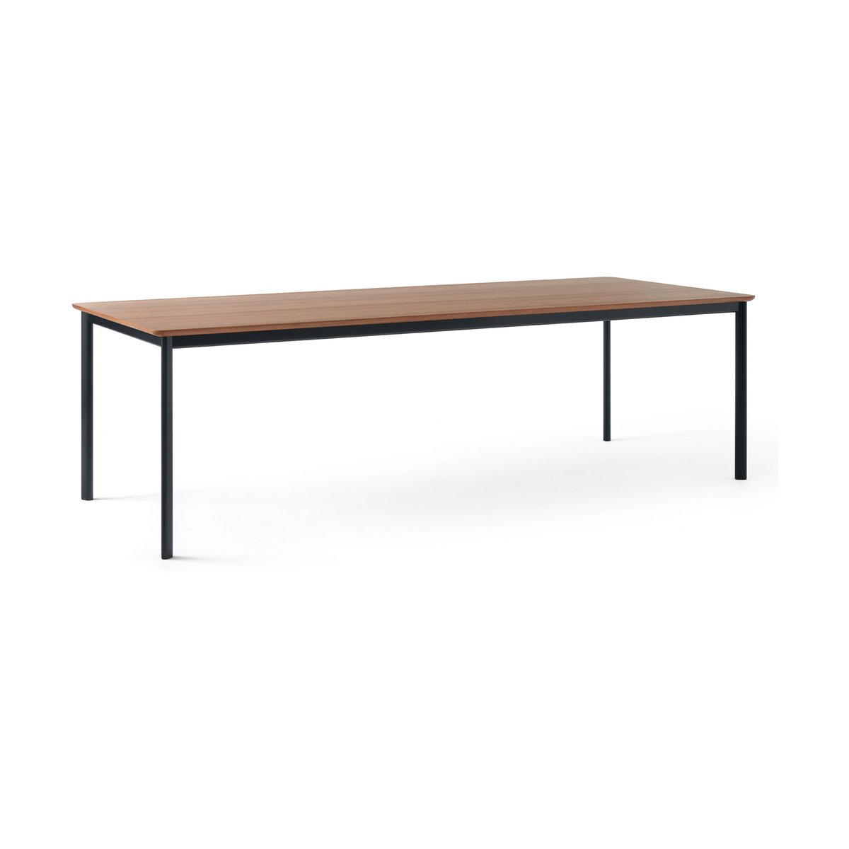 &Tradition Drip HW117 ruokapöytä 103x253 cm Black frame-clear lacq. walnut
