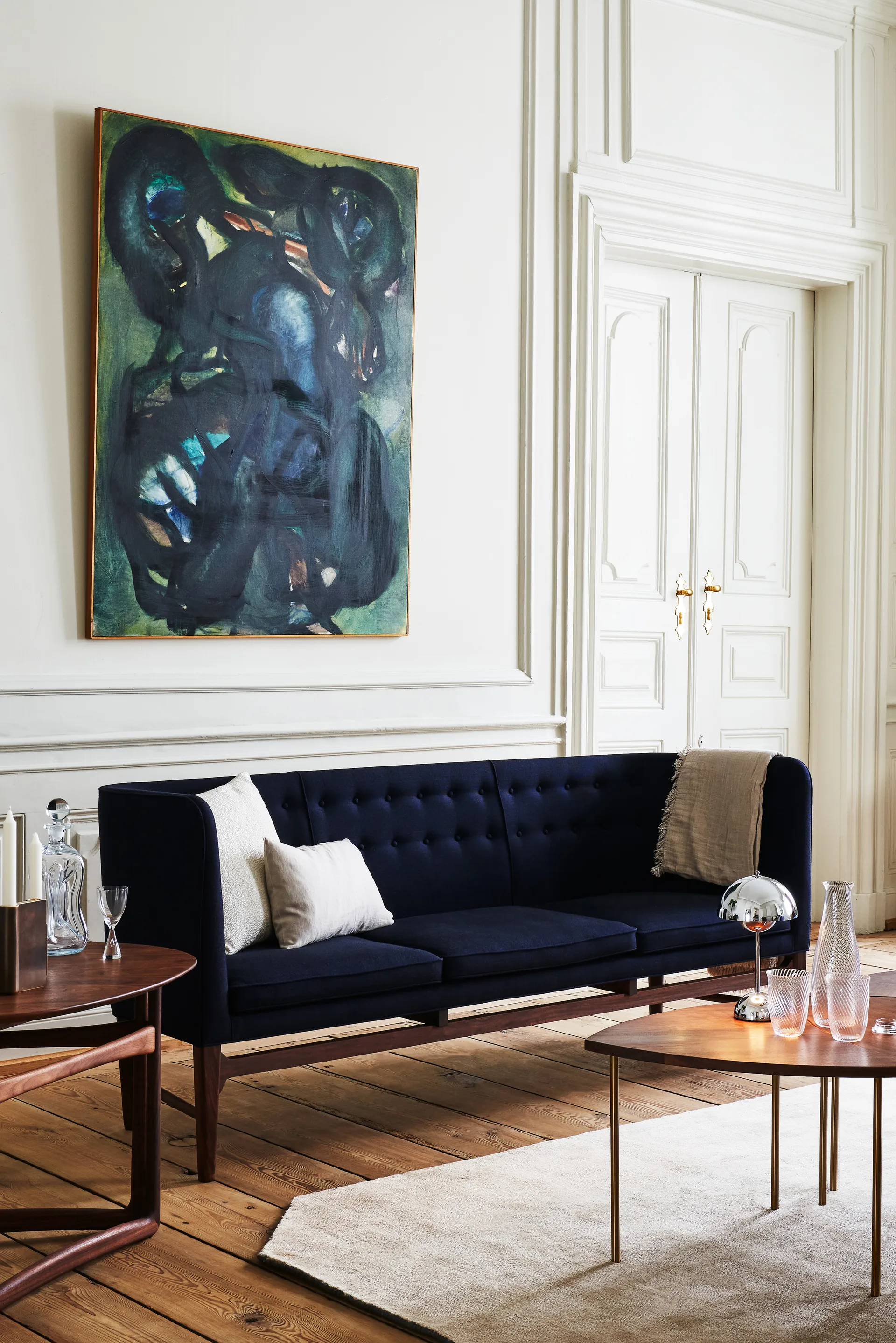 Flowerpot kannettava pöytävalaisin VP9, Chrome &Tradition