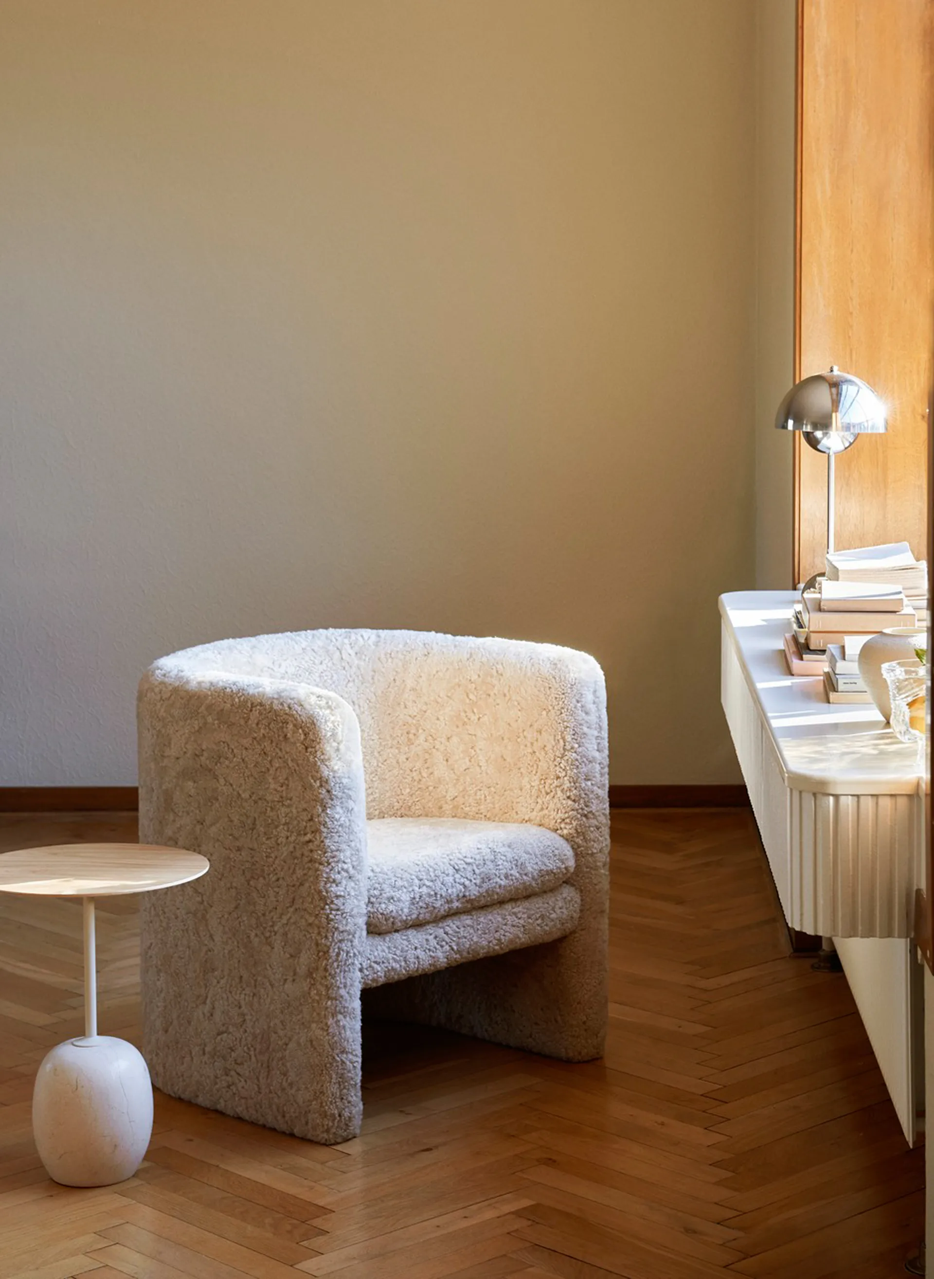 FlowerPot VP3 pöytävalaisin, Chrome-plated &Tradition