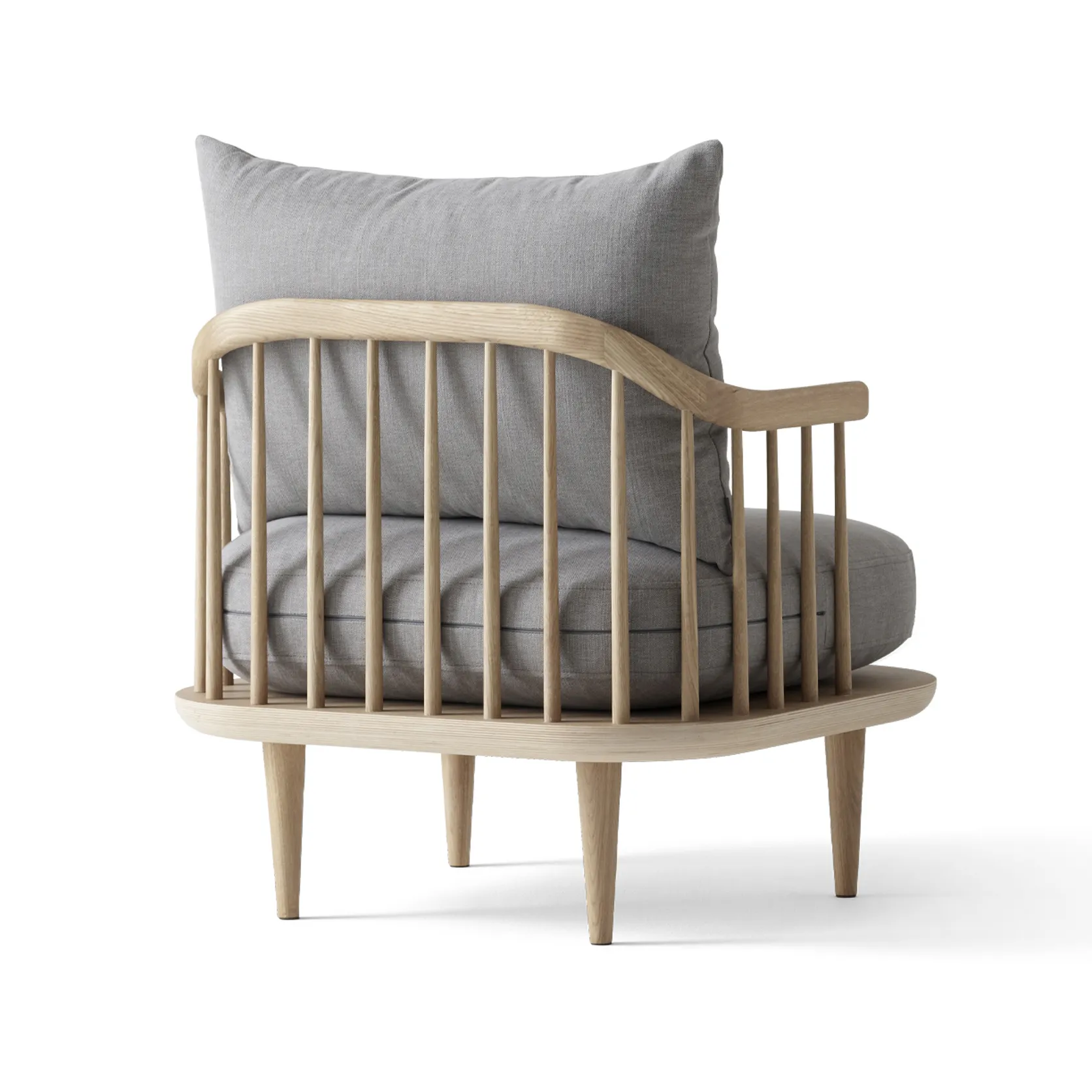 Fly Chair SC10, Valkoöljytty tammi, vaaleanharmaa &Tradition