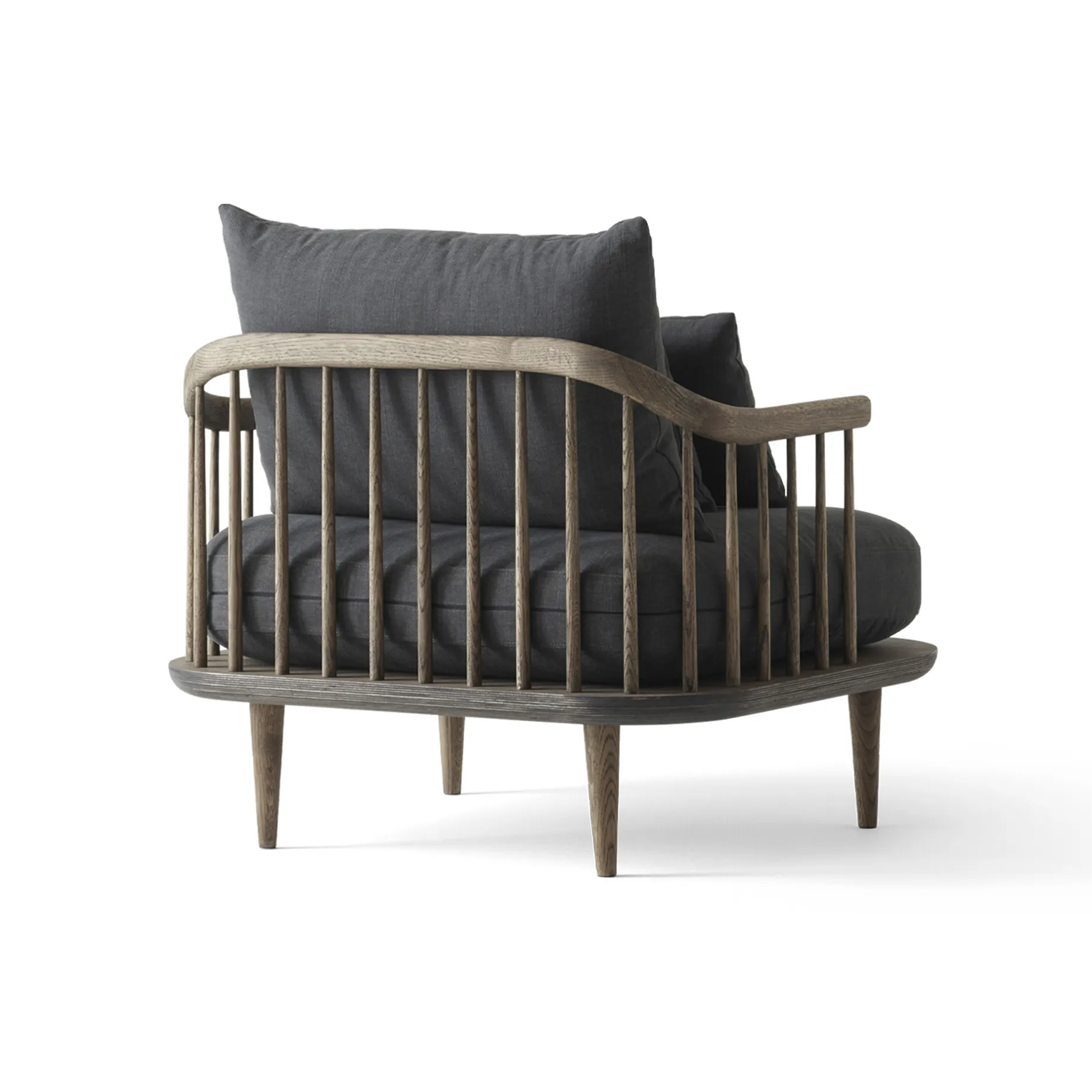 Fly nojatuoli SC0, öljytty savutammi + harmaatt tyg &Tradition