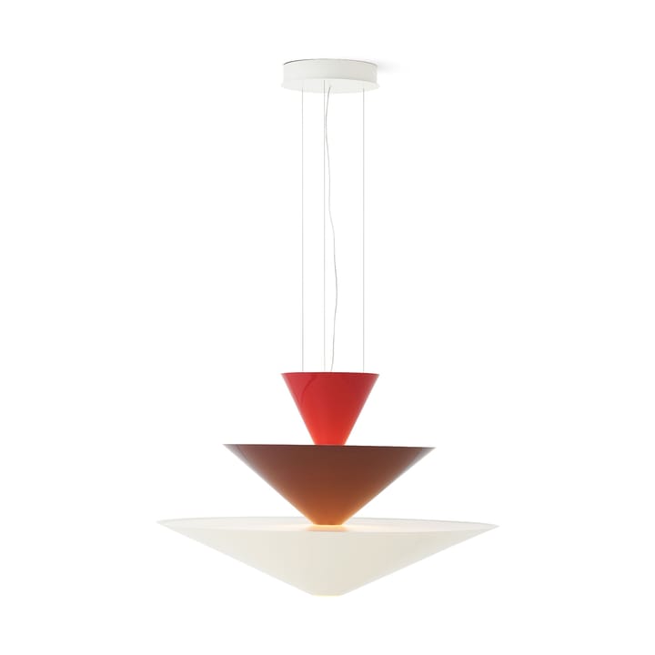 Gio LN15 riippuvalaisin Ø92 cm, Vermilion red-d. burgundy-ecru &Tradition
