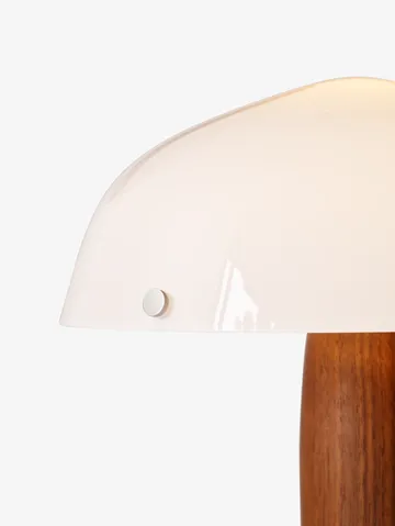 Herman SHY3 -pöytävalaisin - walnut & cream marble, tekstiilijohto - &Tradition