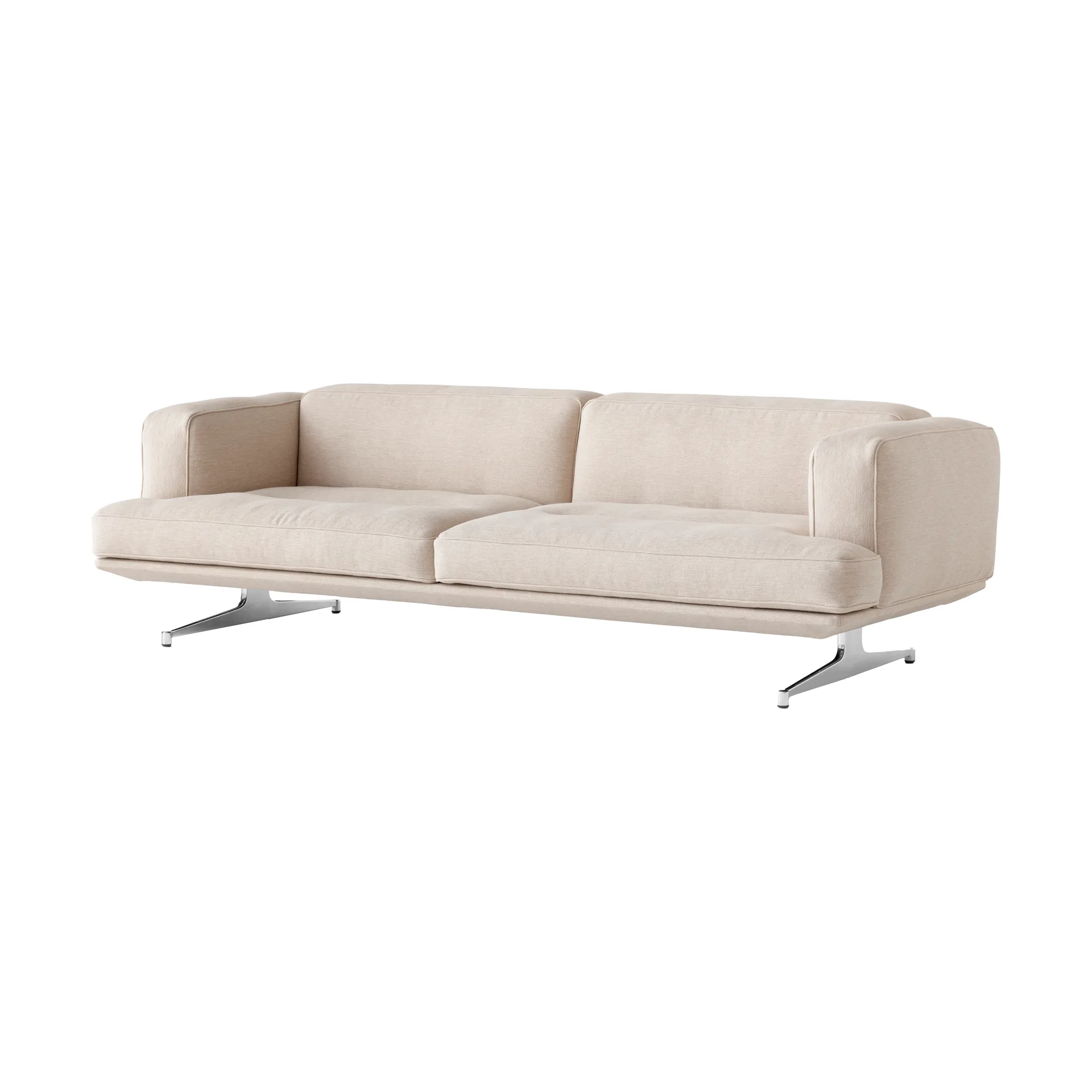 Inland AV23 3-istuttava sohva, Clay 0011-polished aluminium &Tradition
