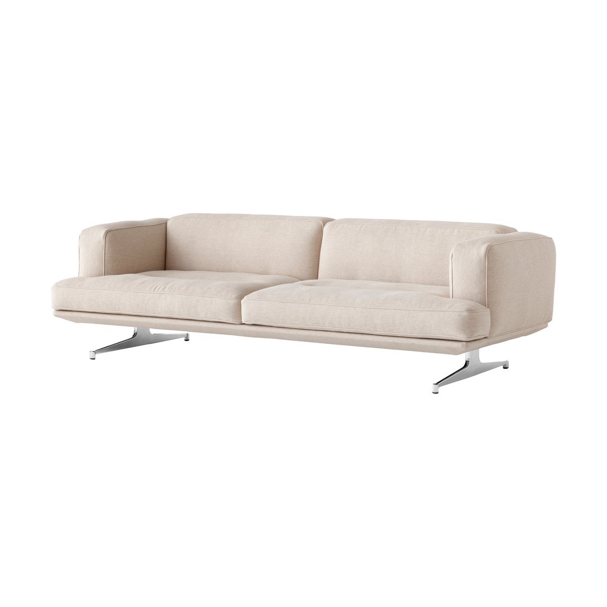 &Tradition Inland AV23 3-istuttava sohva Clay 0011-polished aluminium