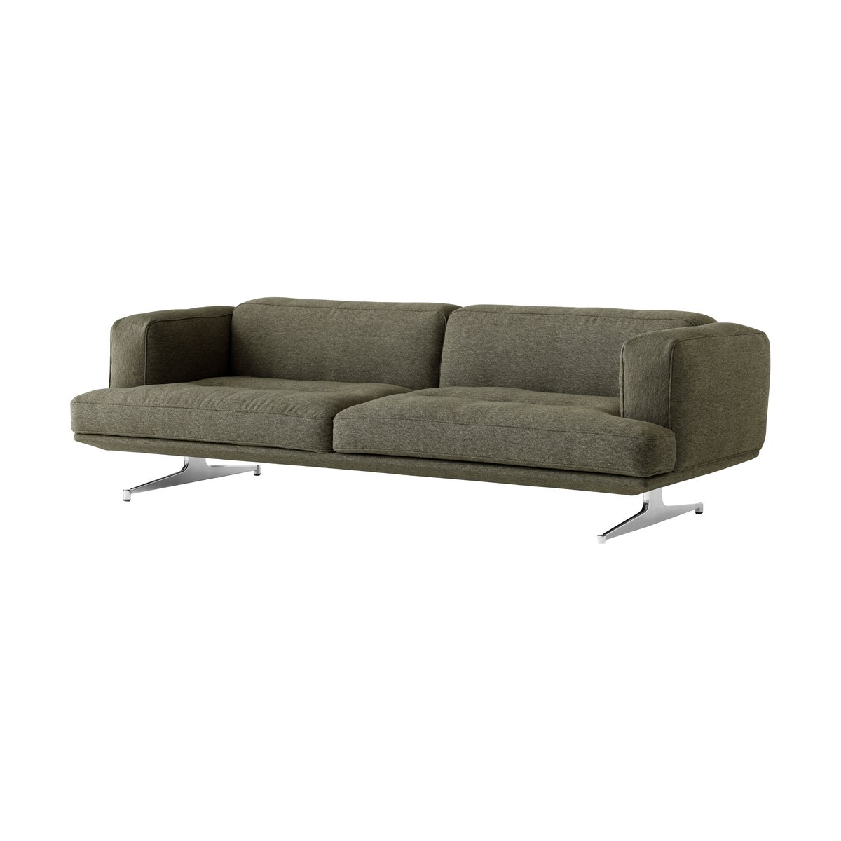 &Tradition Inland AV23 3-istuttava sohva Clay 0014-polished aluminium