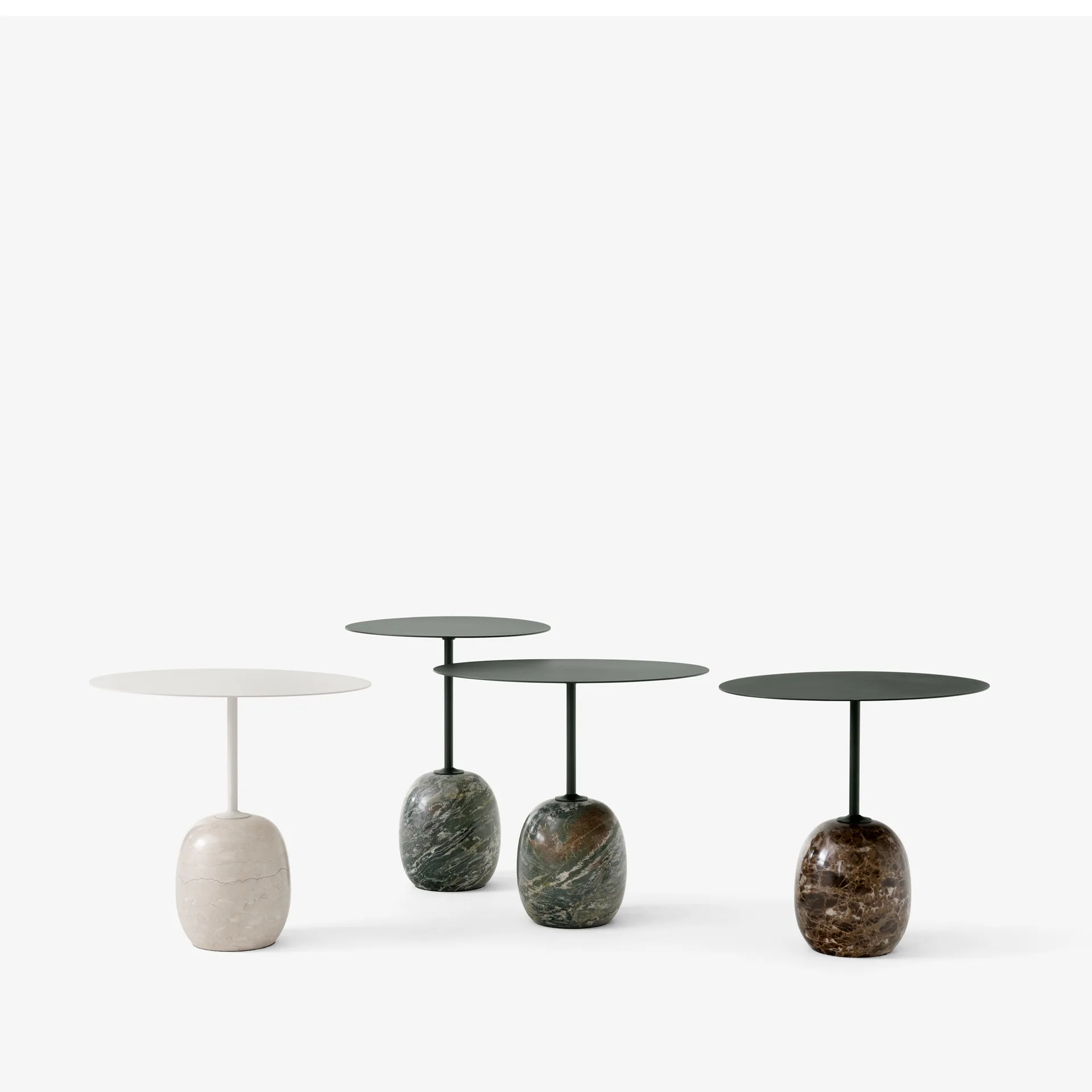 Lato LN9 -sivupöytä, Deep Green-Verde Alpi Marble &Tradition