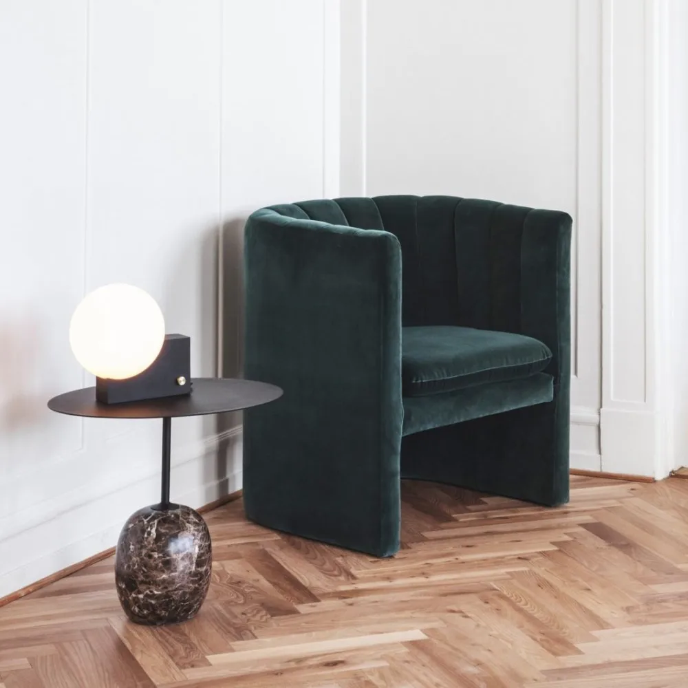 Lato LN9 -sivupöytä, Valkoinen, crema diva marmori &Tradition