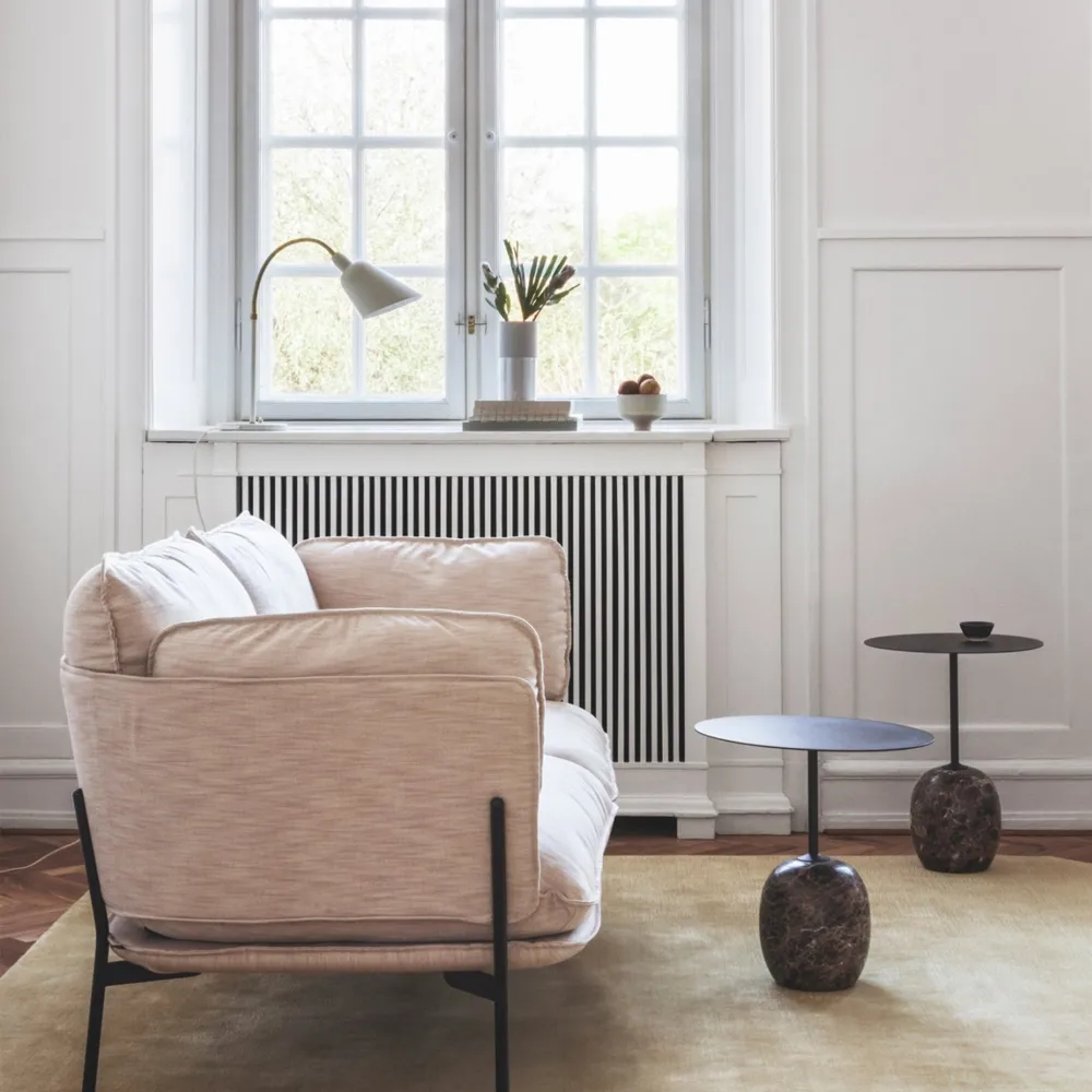 Lato LN9 -sivupöytä, Valkoinen, crema diva marmori &Tradition