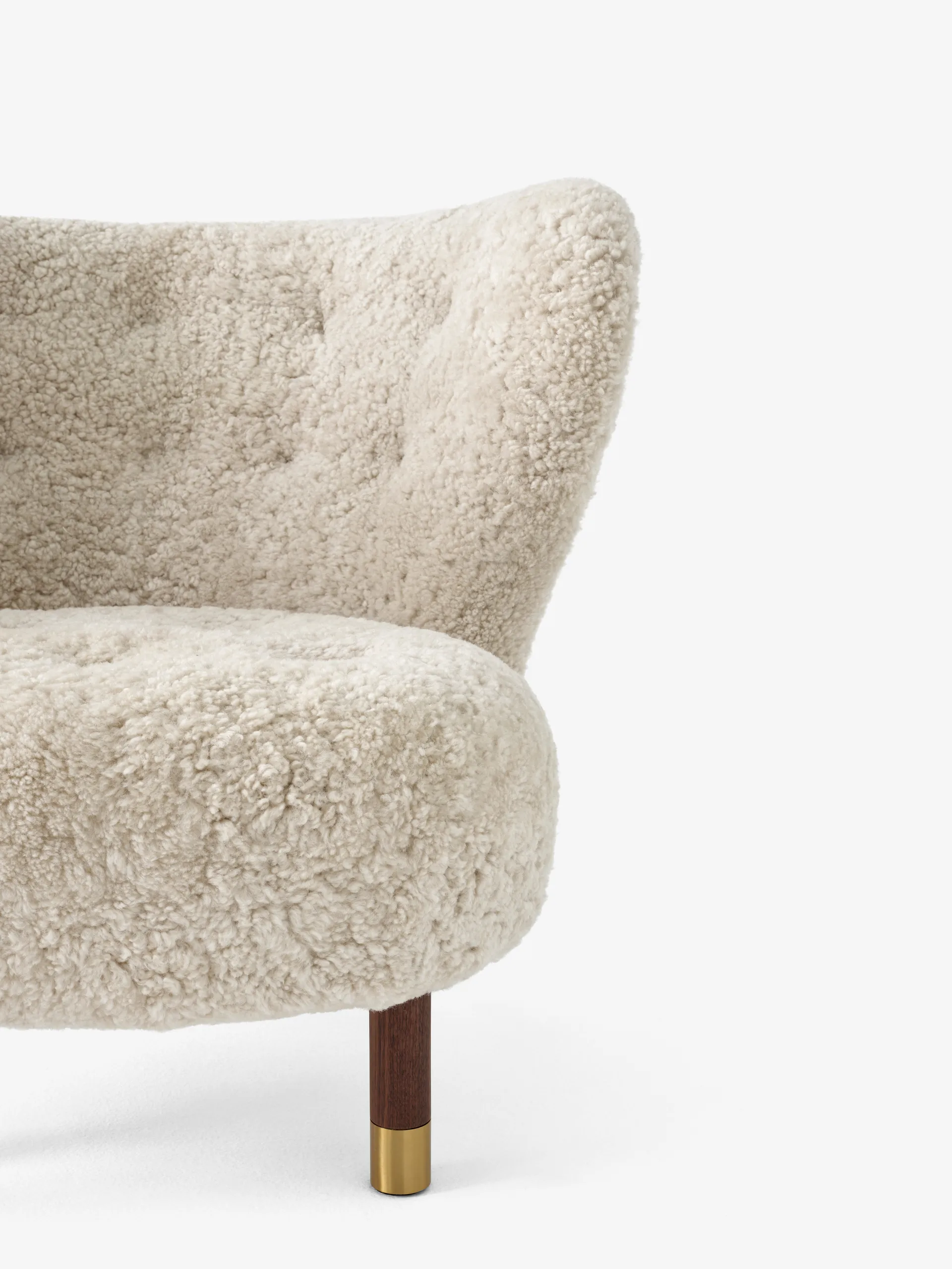 Little Petra VB1 nojatuoli Limited Edition, Saksanpähkinä, messinki-Moonlight &Tradition