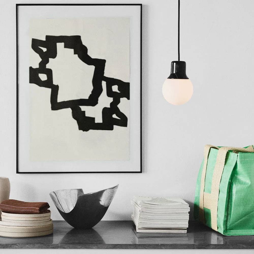 Mass Light NA5 -riippuvalaisin, Musta marmori/valkoinen, nero marquina &Tradition