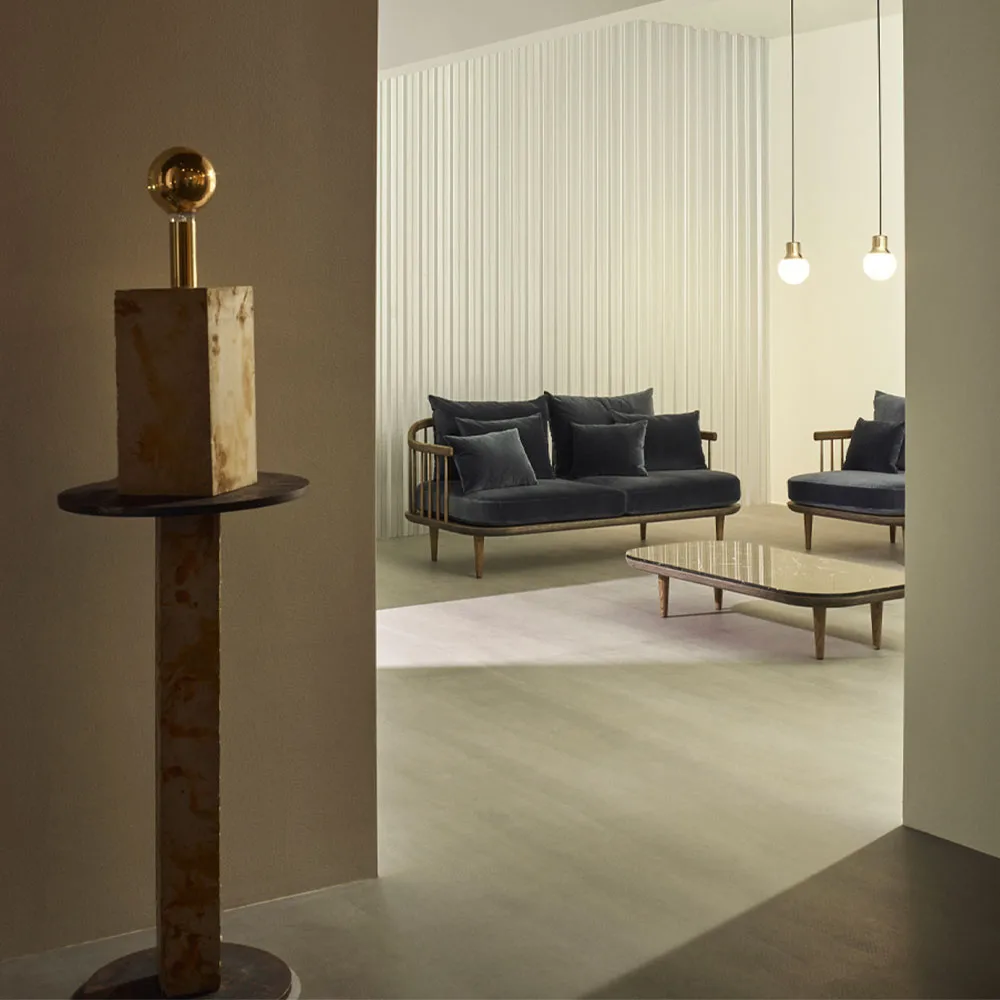 Mass Light NA5 -riippuvalaisin, Musta marmori/valkoinen, nero marquina &Tradition