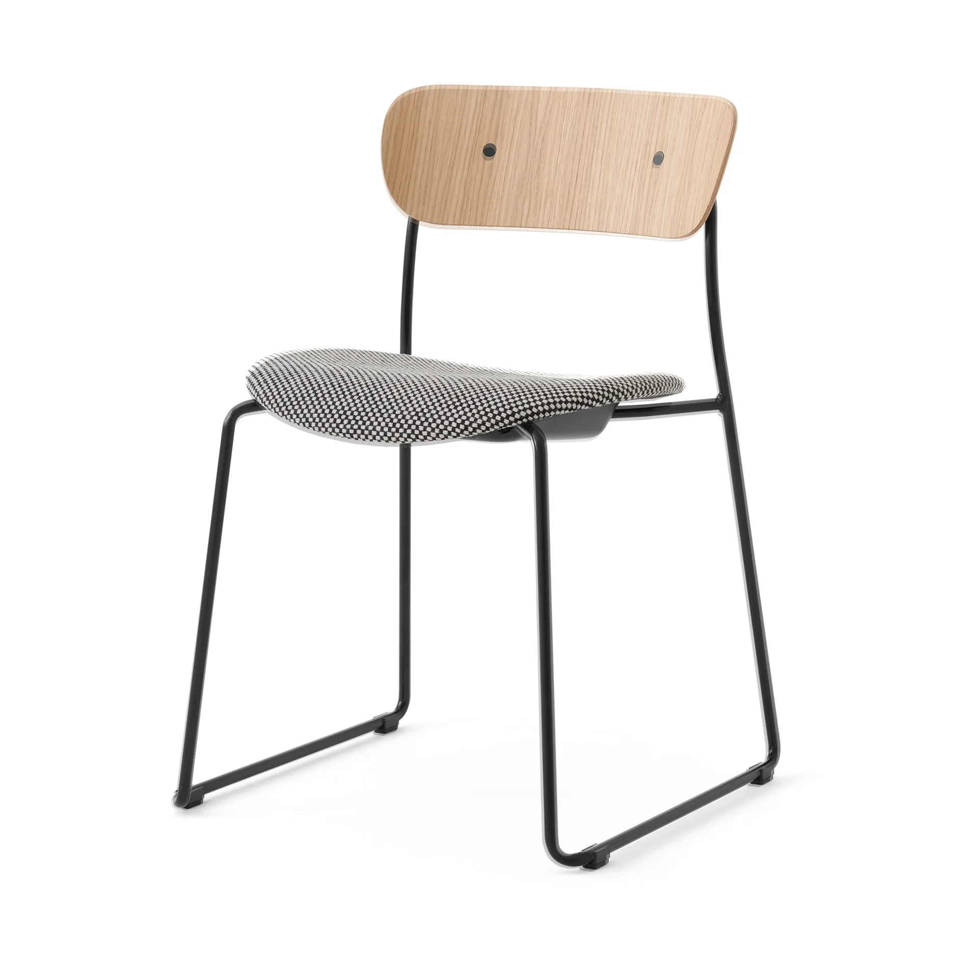 Pavilion AV52 tuoli verhoiltu istuinosa, Black-Sisu 0165 &Tradition