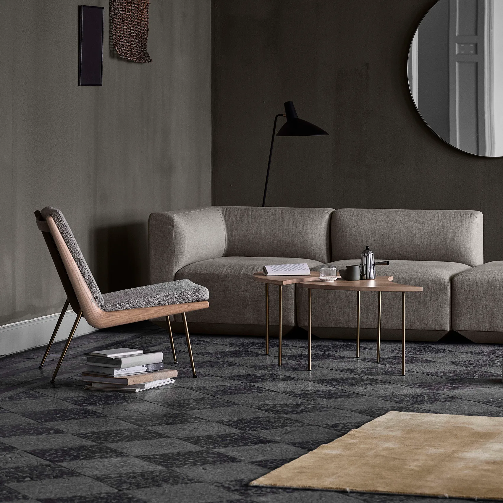 Pinwheel sivupöytä HM7, Valkoöljytty tammi &Tradition