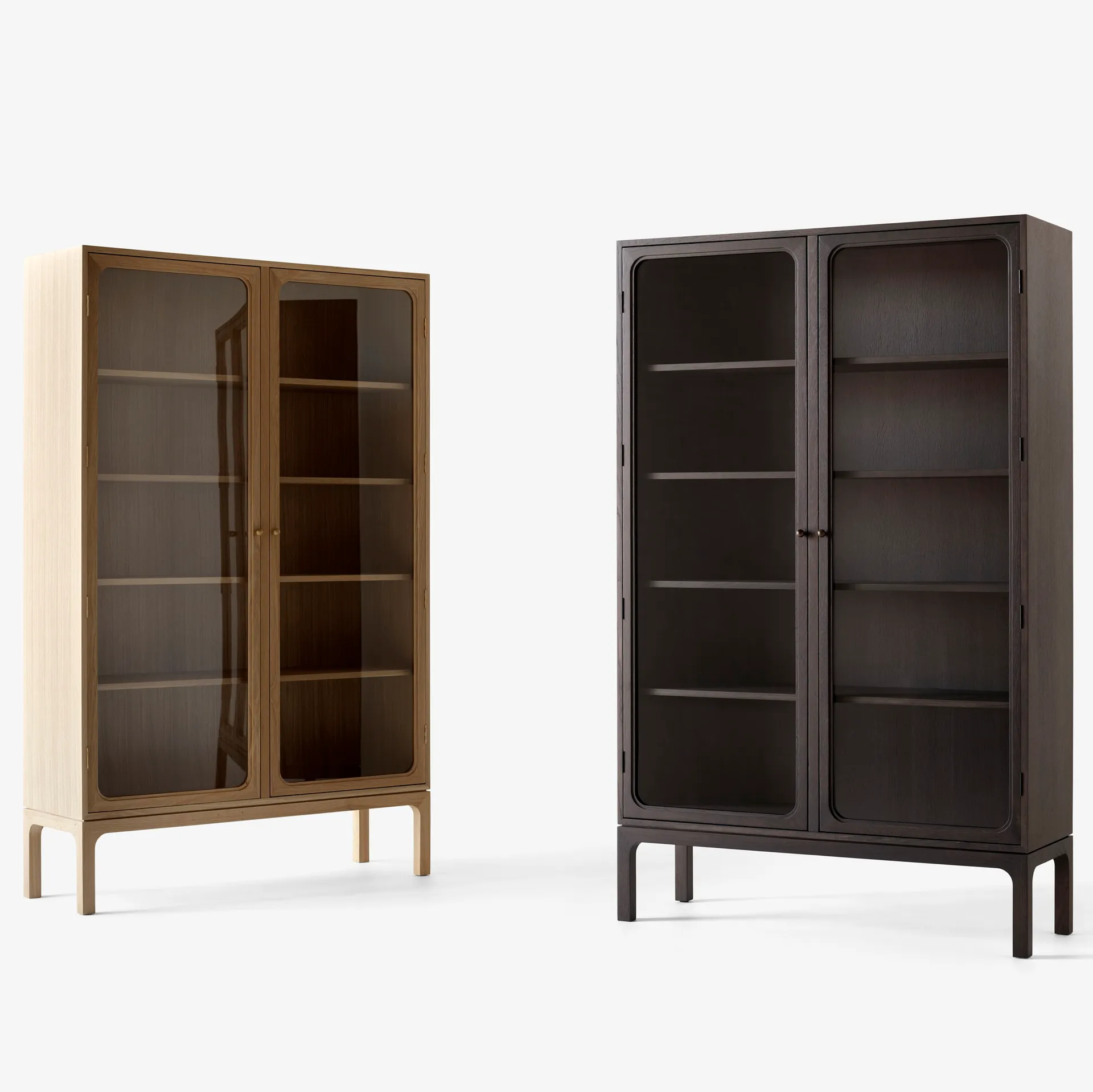 Trace SC88 -vitriinikaappi 120 x 192 x 40 cm, Dark stained oak &Tradition