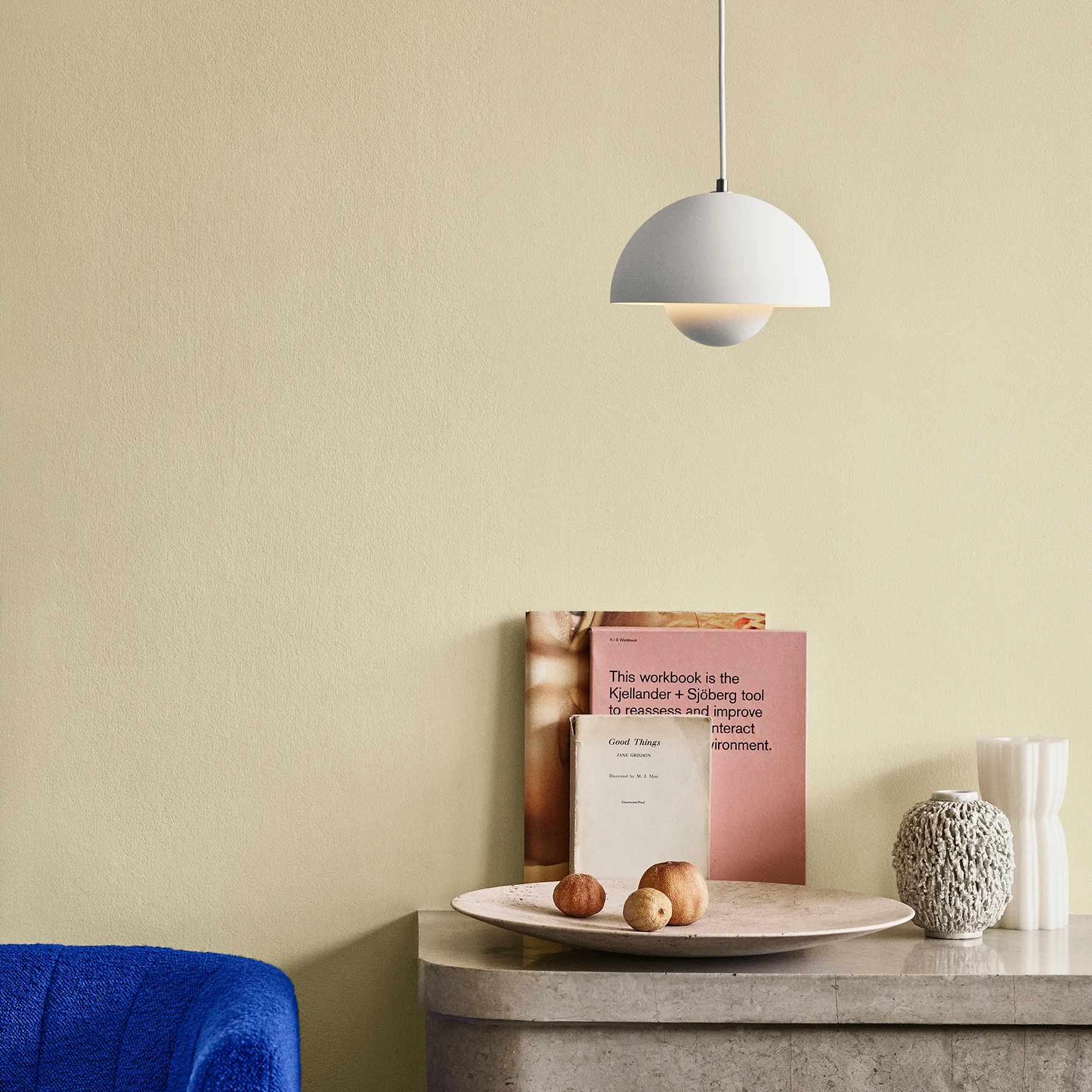 Travertine lautanen SC55, Ø 50 cm &Tradition