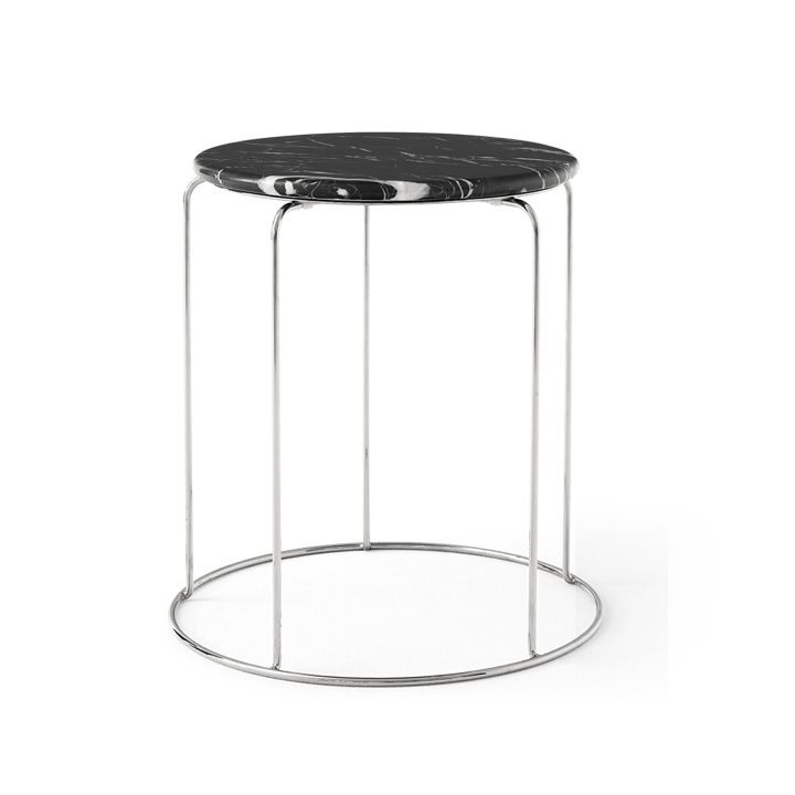 Wire Stool VP11 pöytälevy Ø38 cm, Marmori Nero Marquina &Tradition