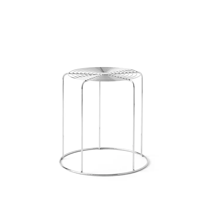 Wire VP11 pyöreä jakkara - Stainless steel, Ø44x42 cm - &Tradition