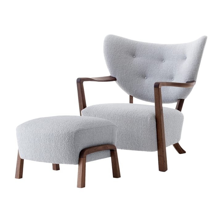Wulff Lounge Chair ATD2 -nojatuoli sis. rahi ATD3 - Öljytty saksanpähkinä-Karandash - &Tradition