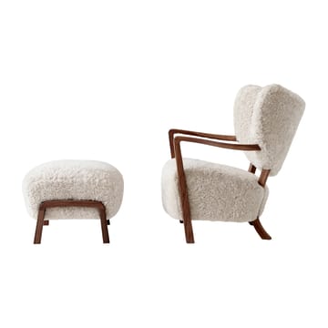 Wulff Lounge Chair ATD2 -nojatuoli sis. rahin ATD3 - Öljytty saksanpähkinä-Moonlight  - &Tradition