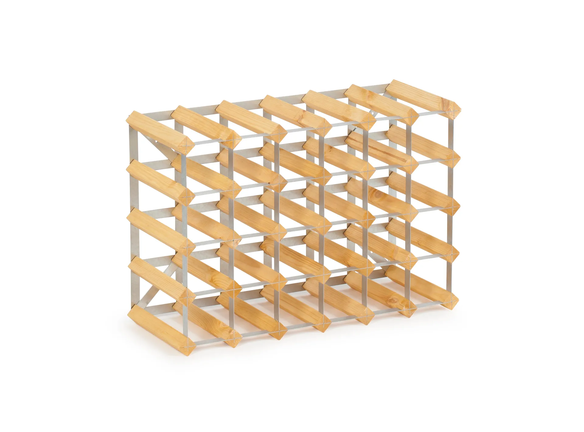 Traditional Wine rack viiniteline 30 pullolle laajennettavissa, Vaalea tammi Traditional Wine Racks