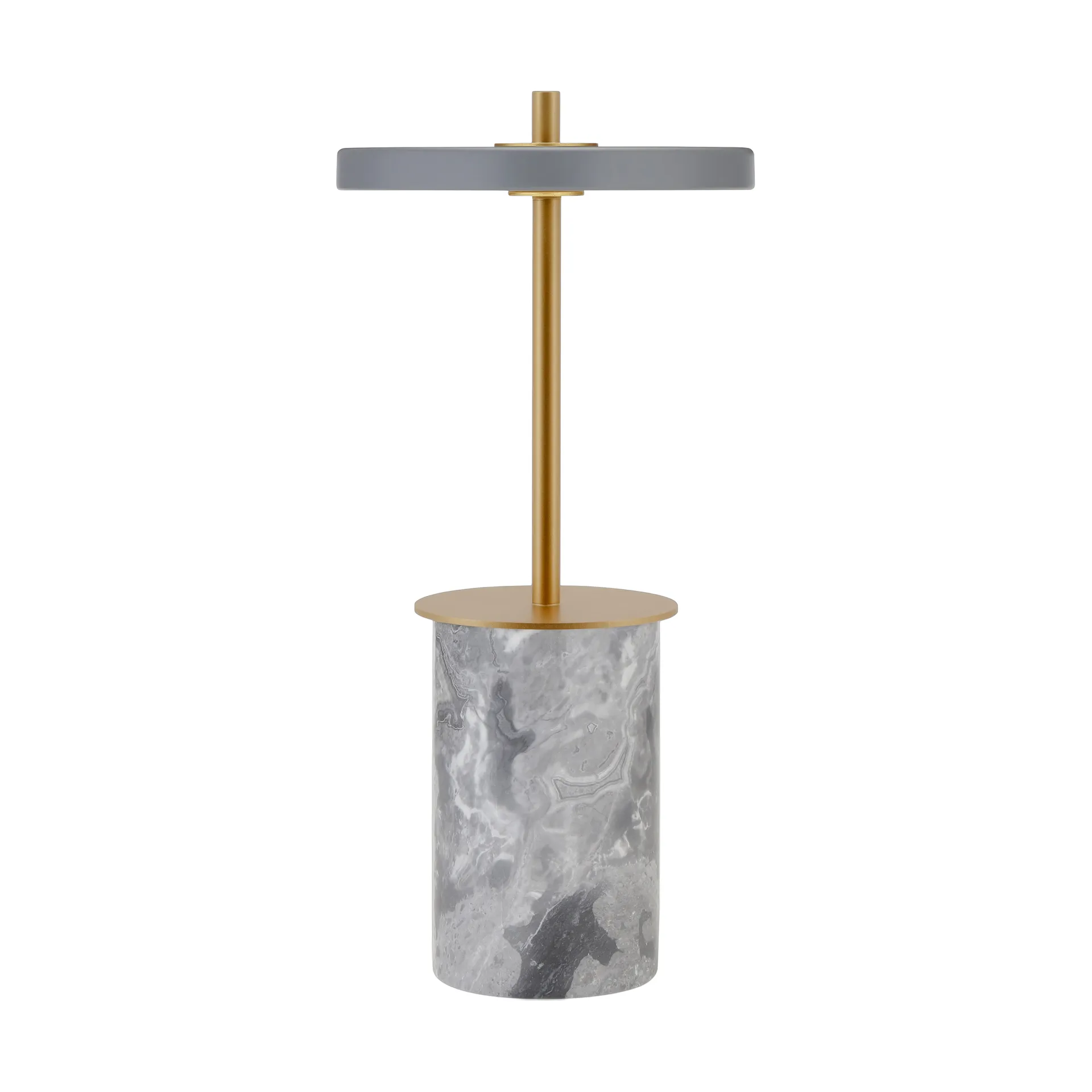 Asteria Move Mini pöytävalaisin Ø12x25,5 cm, Grey marmor-messinki Umage