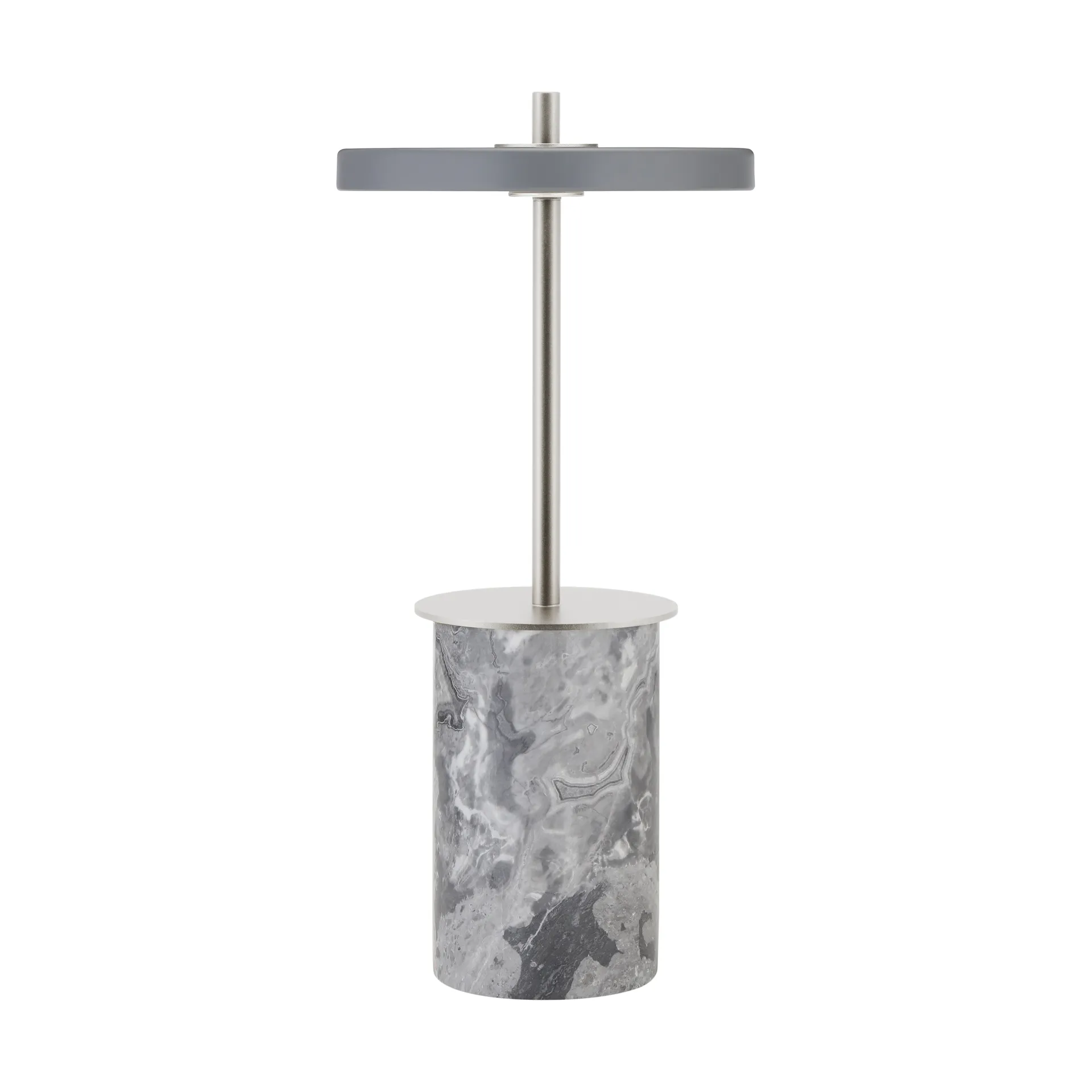 Asteria Move Mini pöytävalaisin Ø12x25,5 cm, Harmaa marmoriteräs Umage