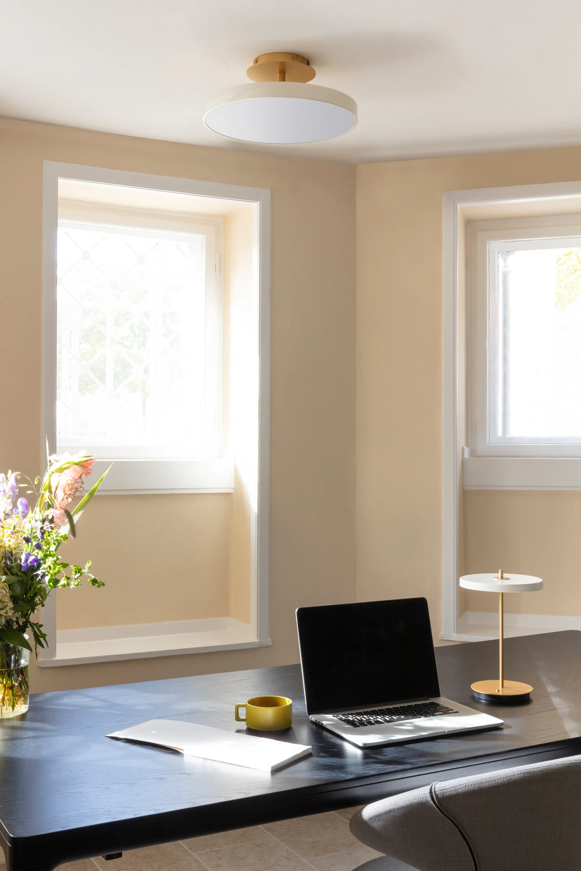 Asteria Up plafondi medium, Pearl white Umage