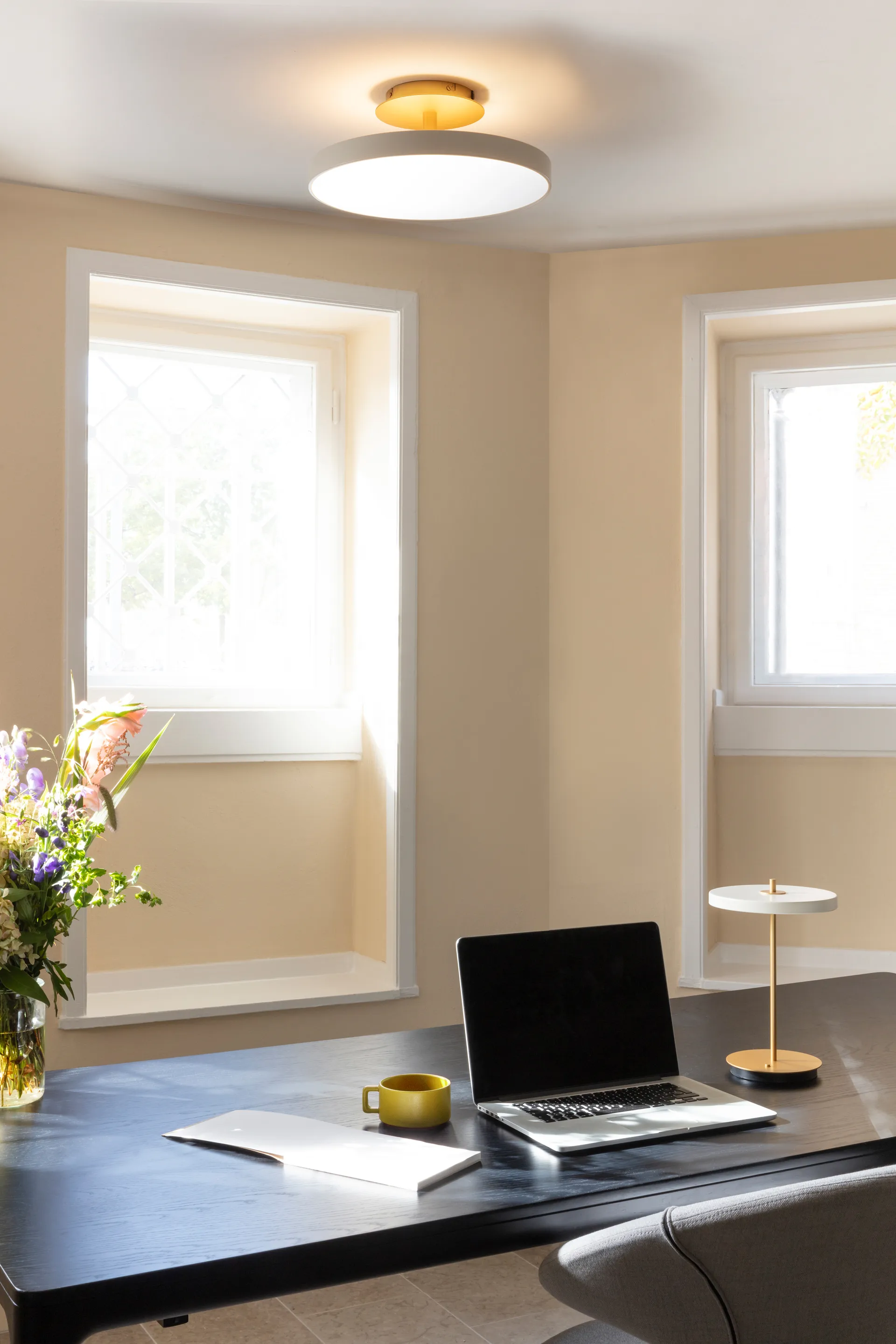 Asteria Up plafondi medium, Pearl white Umage