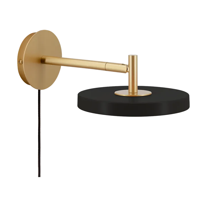 Asteria Wall seinälamppu - Short, Black-brass - Umage