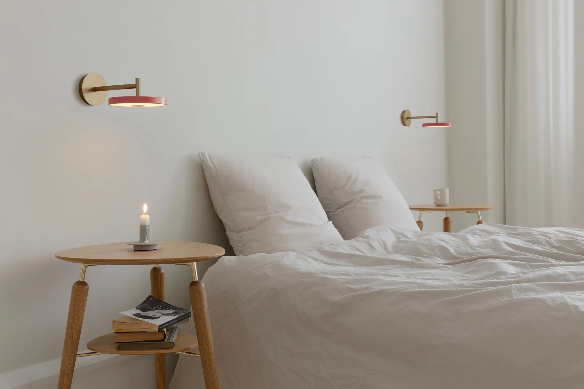 Asteria Wall seinälamppu, Short, Nuance rose-brass Umage