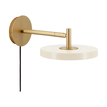 Asteria Wall seinälamppu - Short, Pearl white-brass - Umage