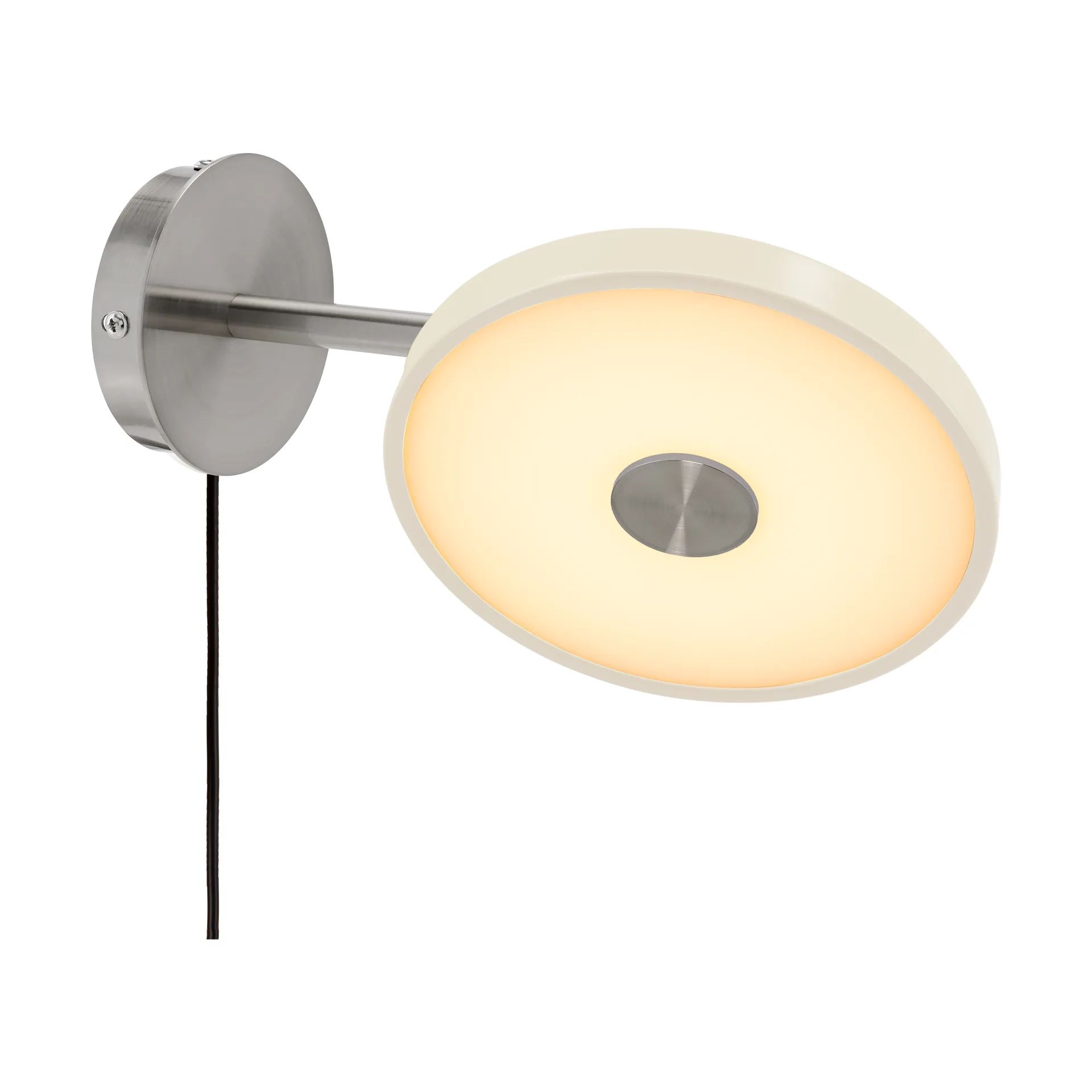 Asteria Wall seinälamppu, Short, Pearl white-chrome Umage