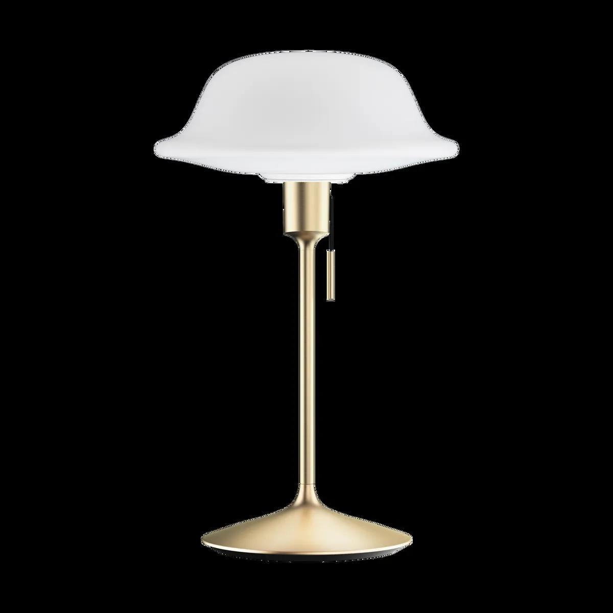 Umage Butler-pöytälamppu Valkoinen harjattu messinki