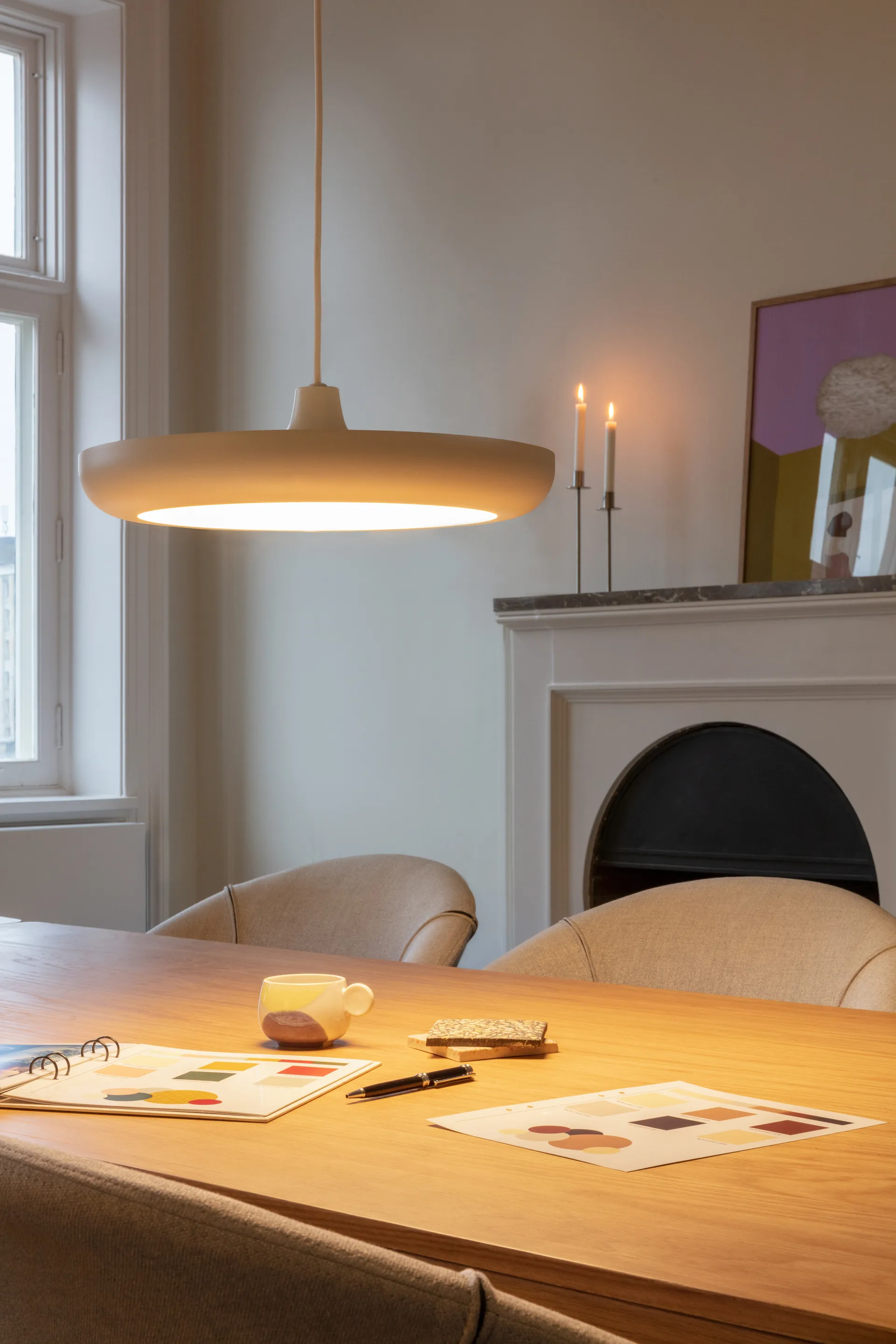 Cassini valaisin valkoinen, Ø 40 cm Umage