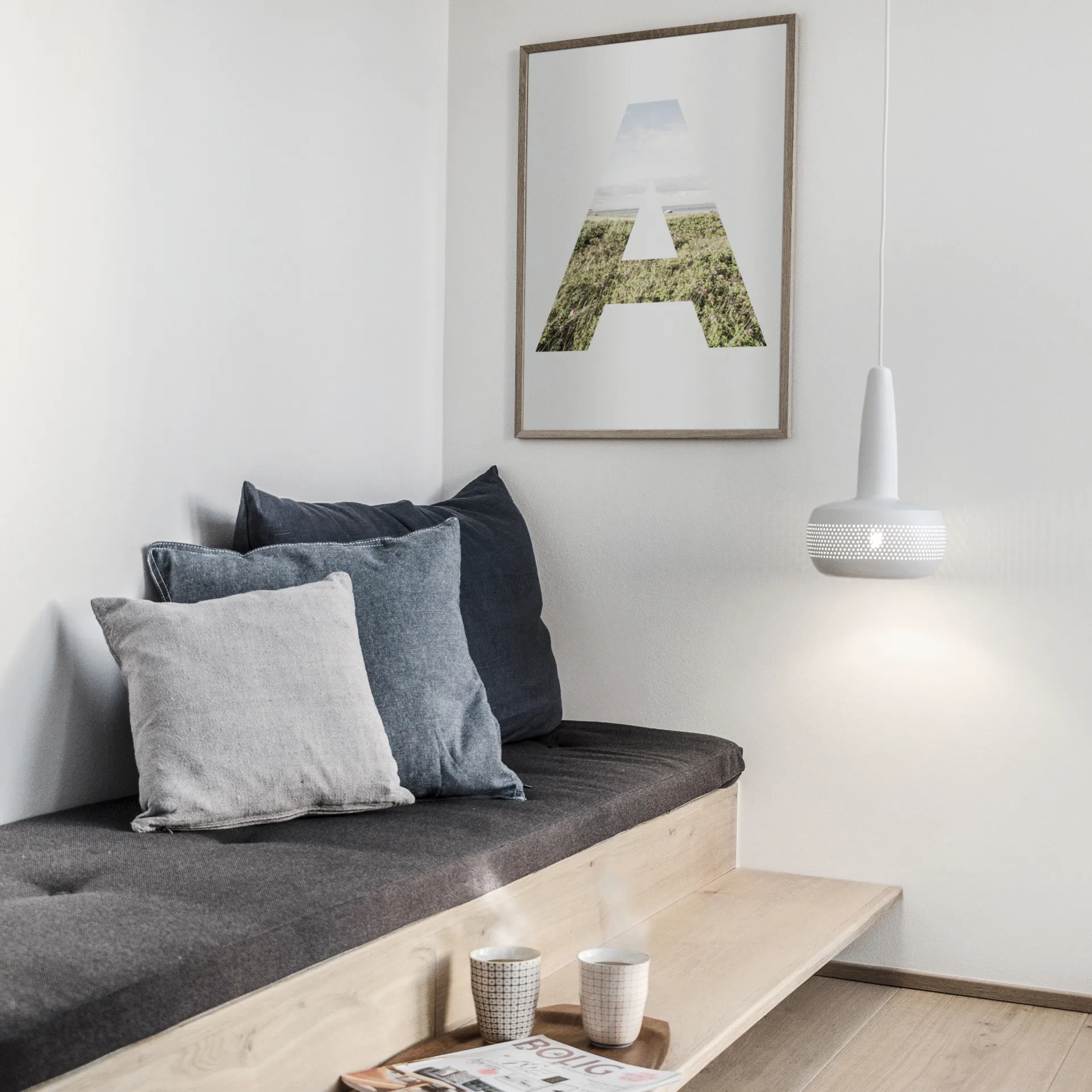 Clava kattovalaisin Ø 21,5 cm, Mattavalkoinen Umage