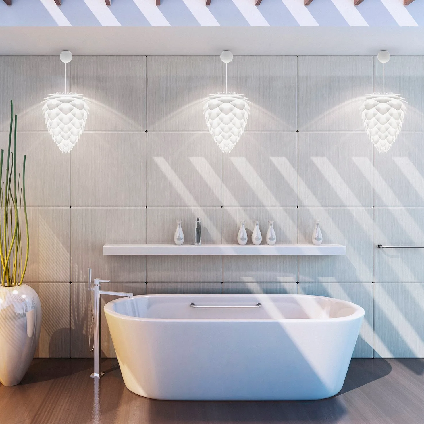 Conia valaisin valkoinen, Ø 30 cm Umage