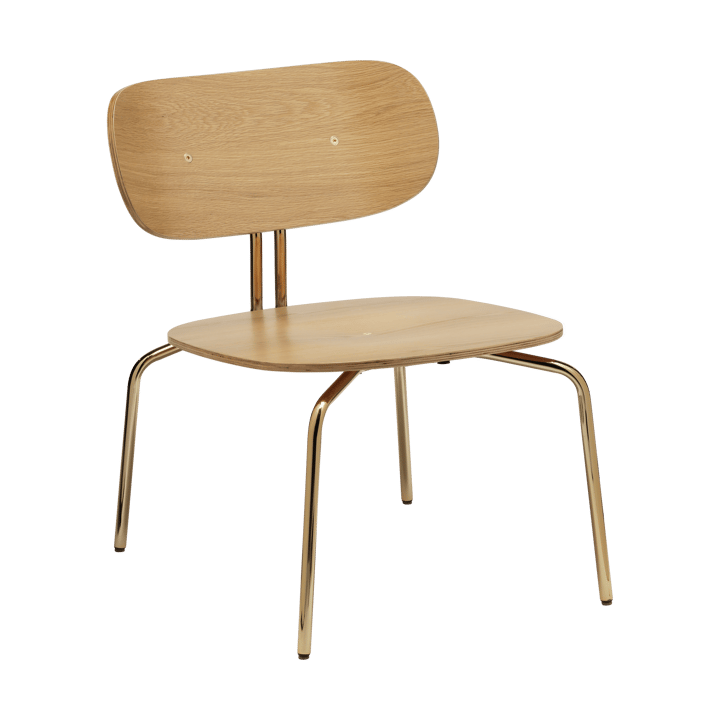 Curious lounge-nojatuoli - Oak-brass - Umage