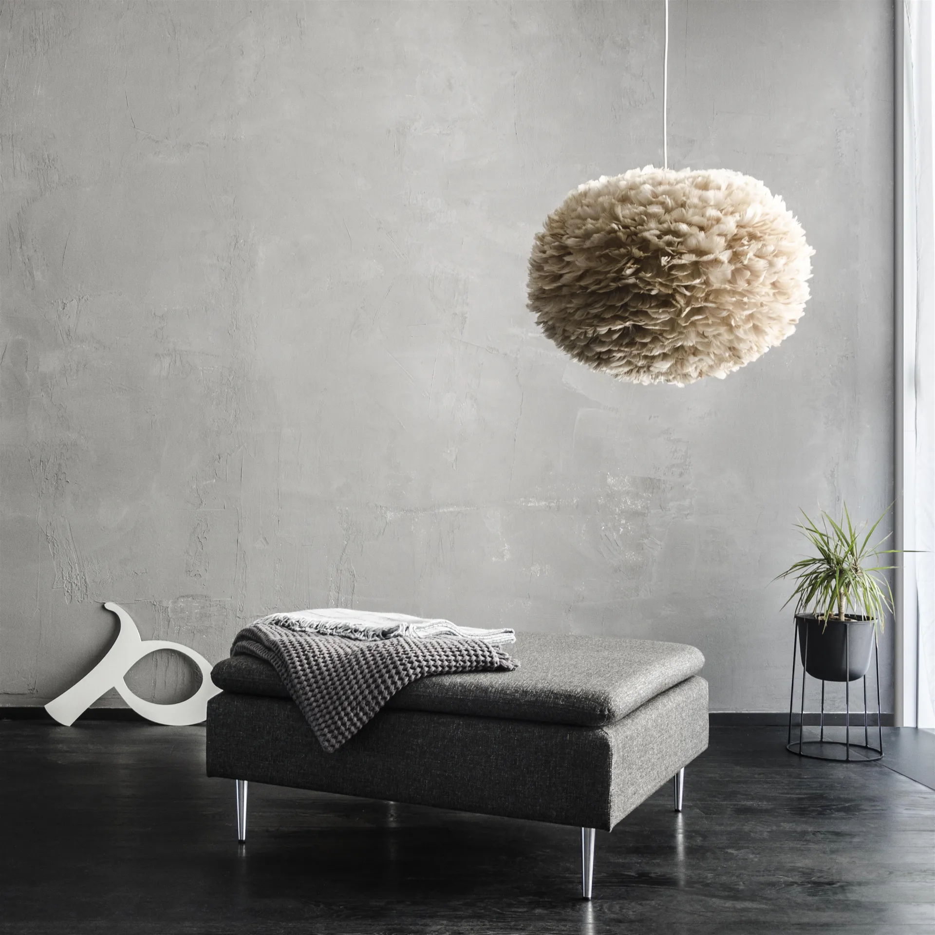 Eos valaisin vaaleanruskea, large Ø 65 cm Umage