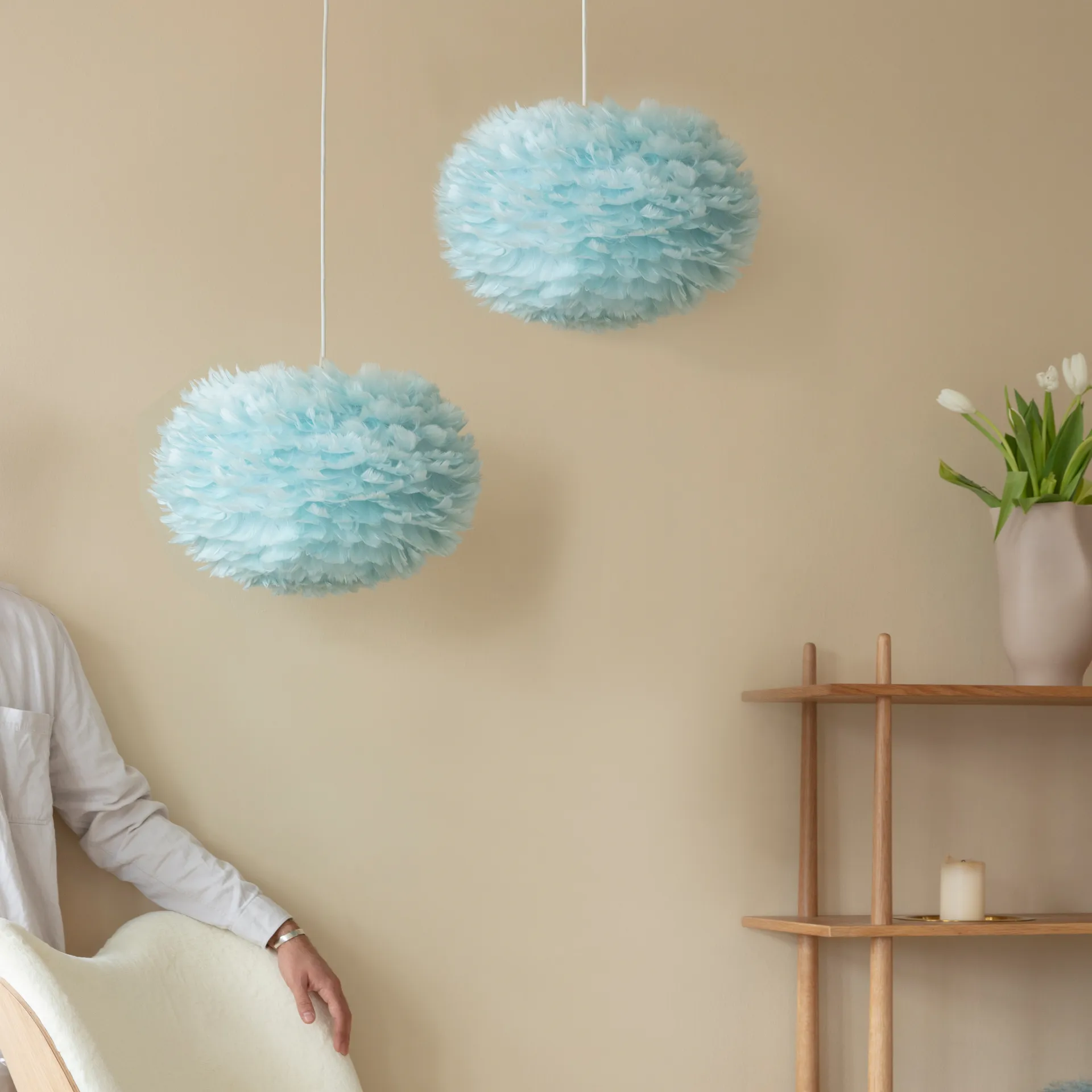 Eos valaisin vaaleansininen, Medium ø 45 cm Umage