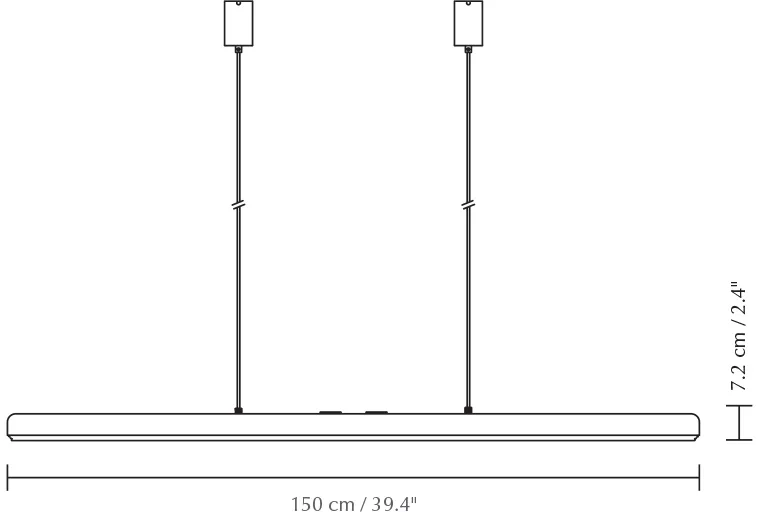 Hazel Branch 1,5m riippuvalaisin, Black-brass Umage