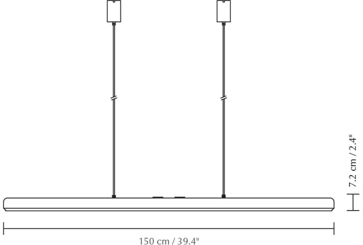 Hazel Branch 1,5m riippuvalaisin, White-steel Umage
